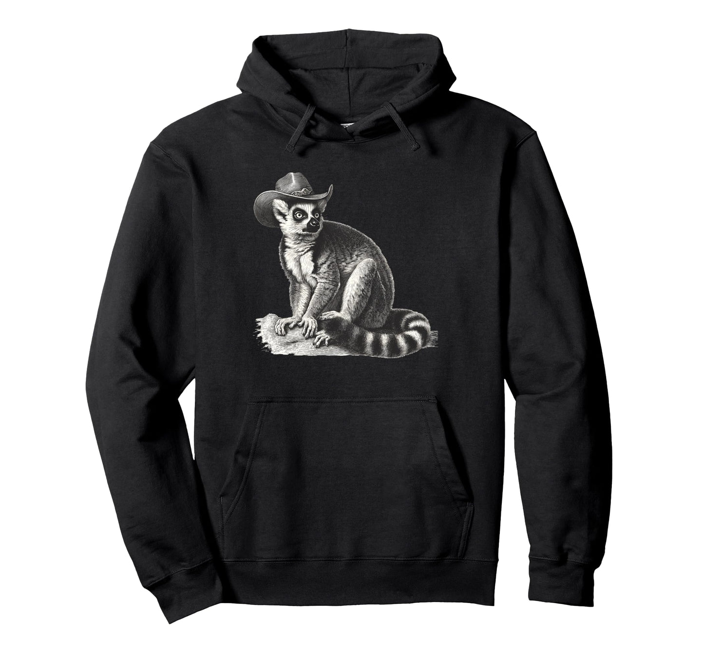 Country Cowboy Lemur Rodeo Cowgirl Hoodie - Unique Graphic for Adults - T-Shirt, Sweatshirt, Hoodie