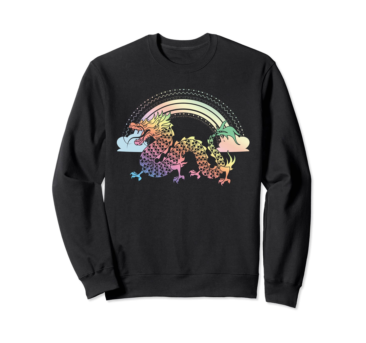 Manga Aesthetic Rainbow Chinese Sweatshirt - Unique Graphic for Adults - T-Shirt, Sweatshirt, Hoodie