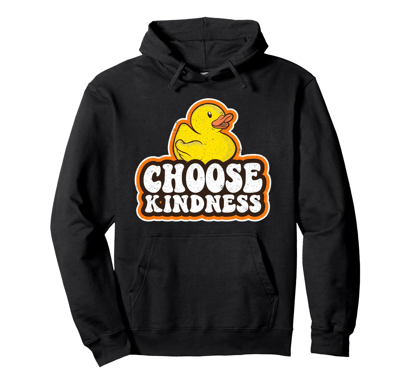 Positive Rubber Duck Rainbow Peace Hoodie - Casual Everyday Wear Men Women - T-Shirt, Sweatshirt, Hoodie