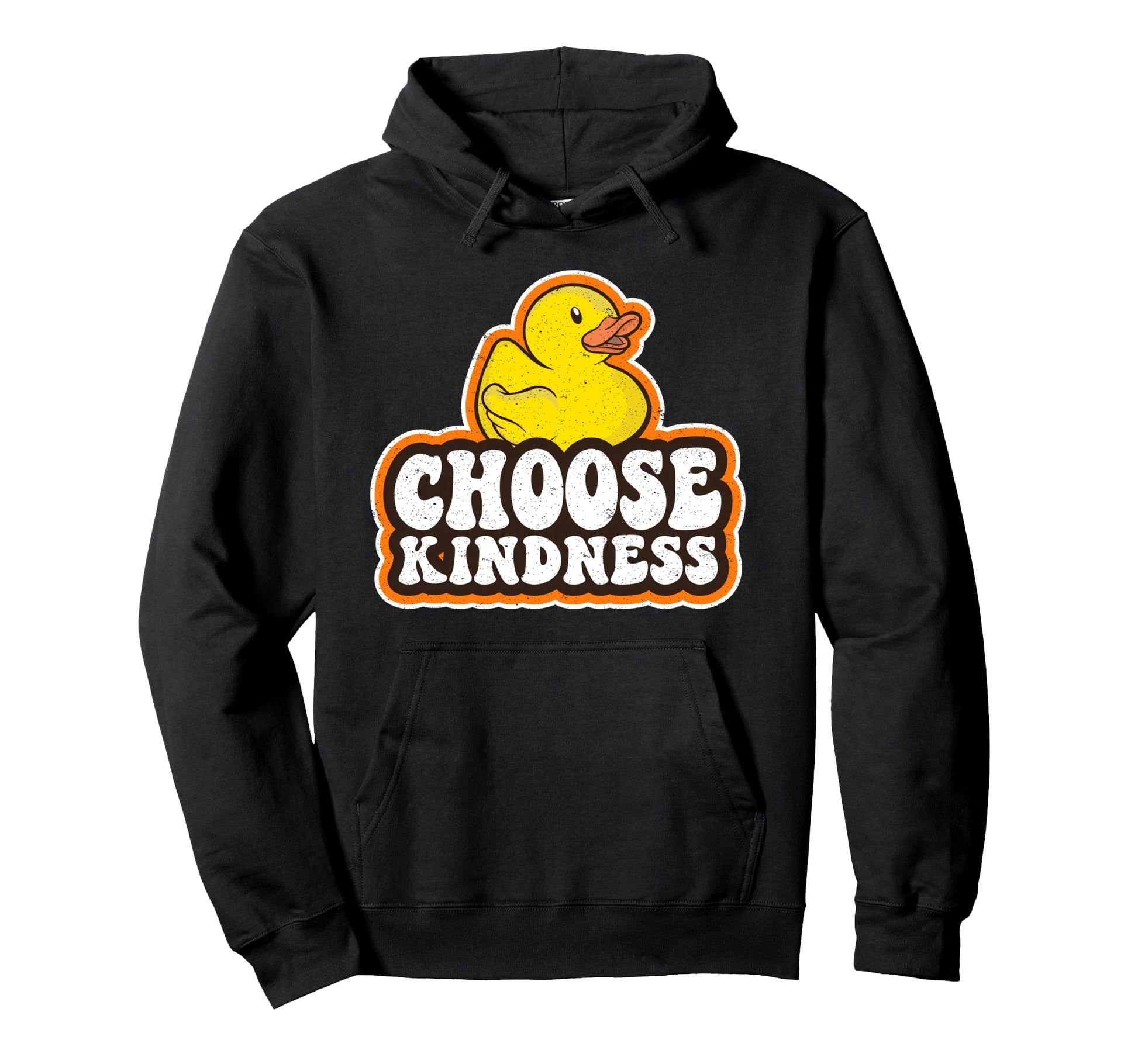 Positive Rubber Duck Rainbow Peace Hoodie - Casual Everyday Wear Men Women - T-Shirt, Sweatshirt, Hoodie