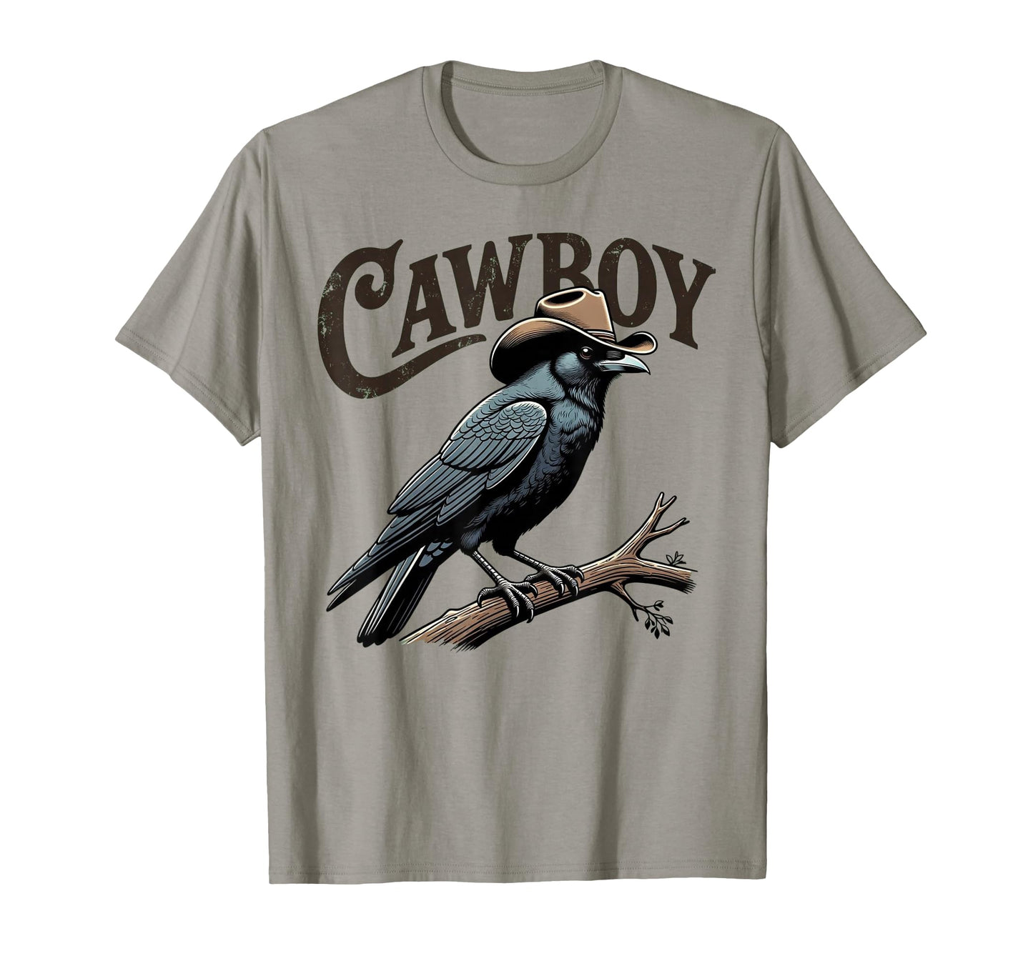Cawboy Crow Funny Cowboy Raven T-Shirt - Trendy Graphic Unisex - T-Shirt, Sweatshirt, Hoodie