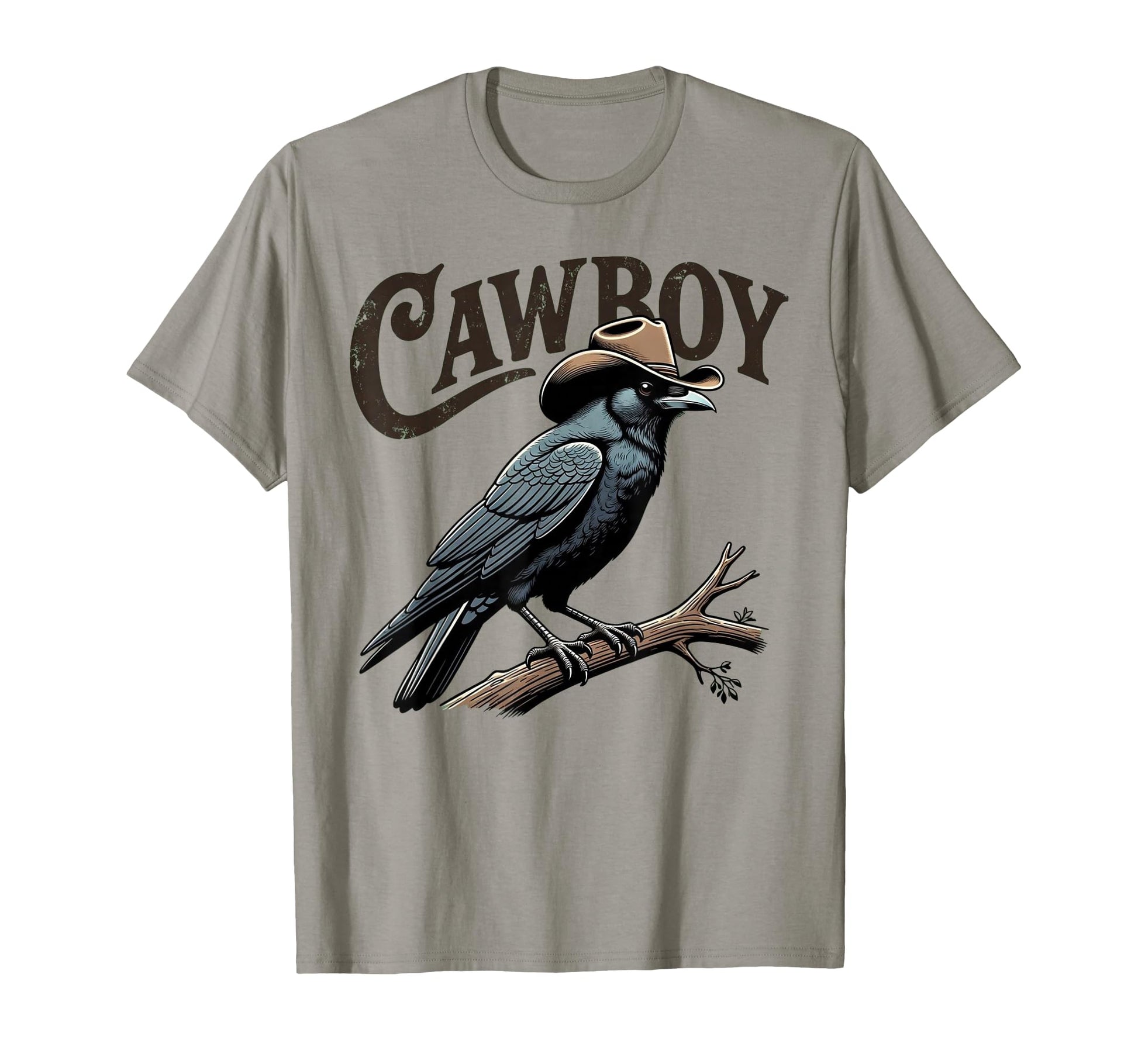 Cawboy Crow Funny Cowboy Raven T-Shirt - Trendy Graphic Unisex - T-Shirt, Sweatshirt, Hoodie