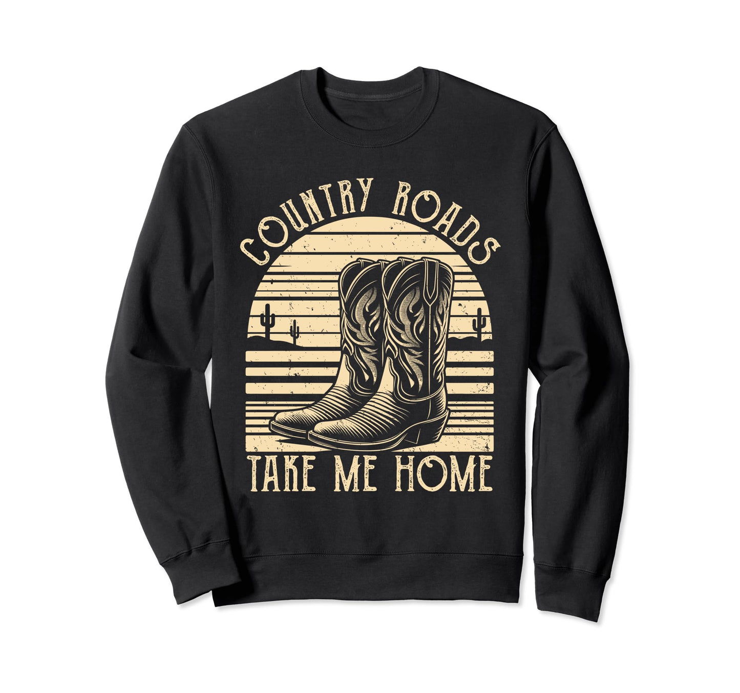 Country Roads Take Me Home Sweatshirt - Fun Novelty Design for Adults - T-Shirt, Sweatshirt, Hoodie