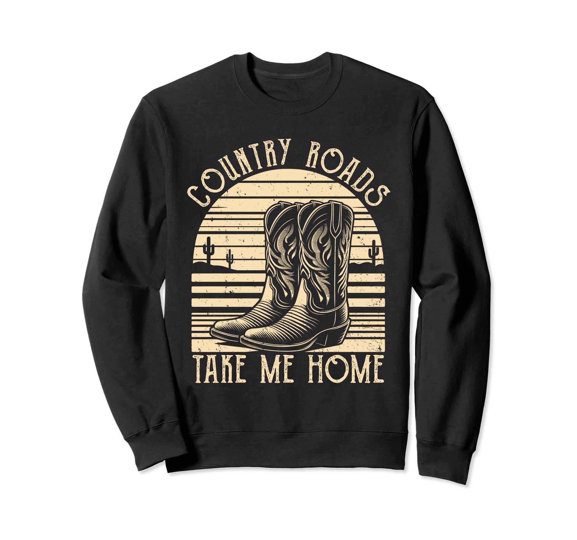 Country Roads Take Me Home Sweatshirt - Fun Novelty Design for Adults - T-Shirt, Sweatshirt, Hoodie