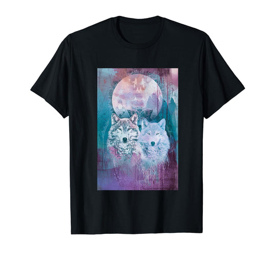 Boho Mystic Wolf Art T-Shirt - Aesthetic Graphic Unisex - T-Shirt, Sweatshirt, Hoodie