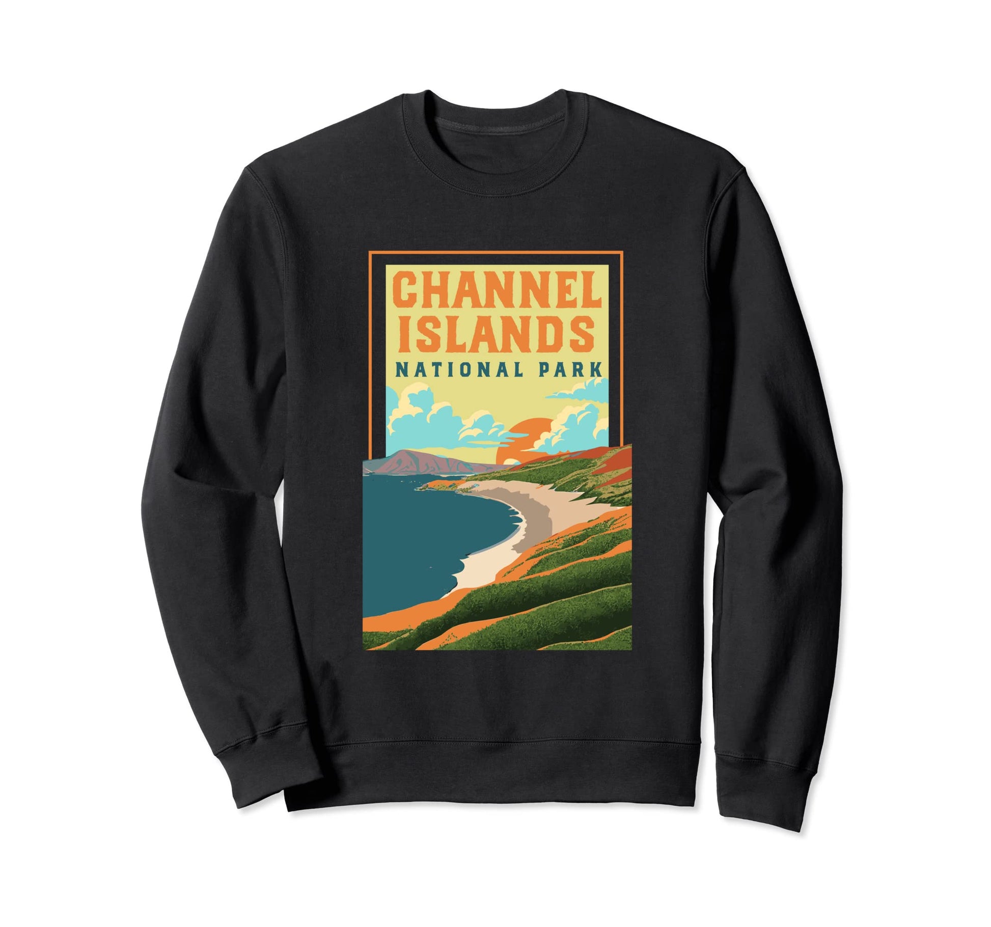 Channel Islands California Wpa Sweatshirt - Graphic Print for Adults - T-Shirt, Sweatshirt, Hoodie
