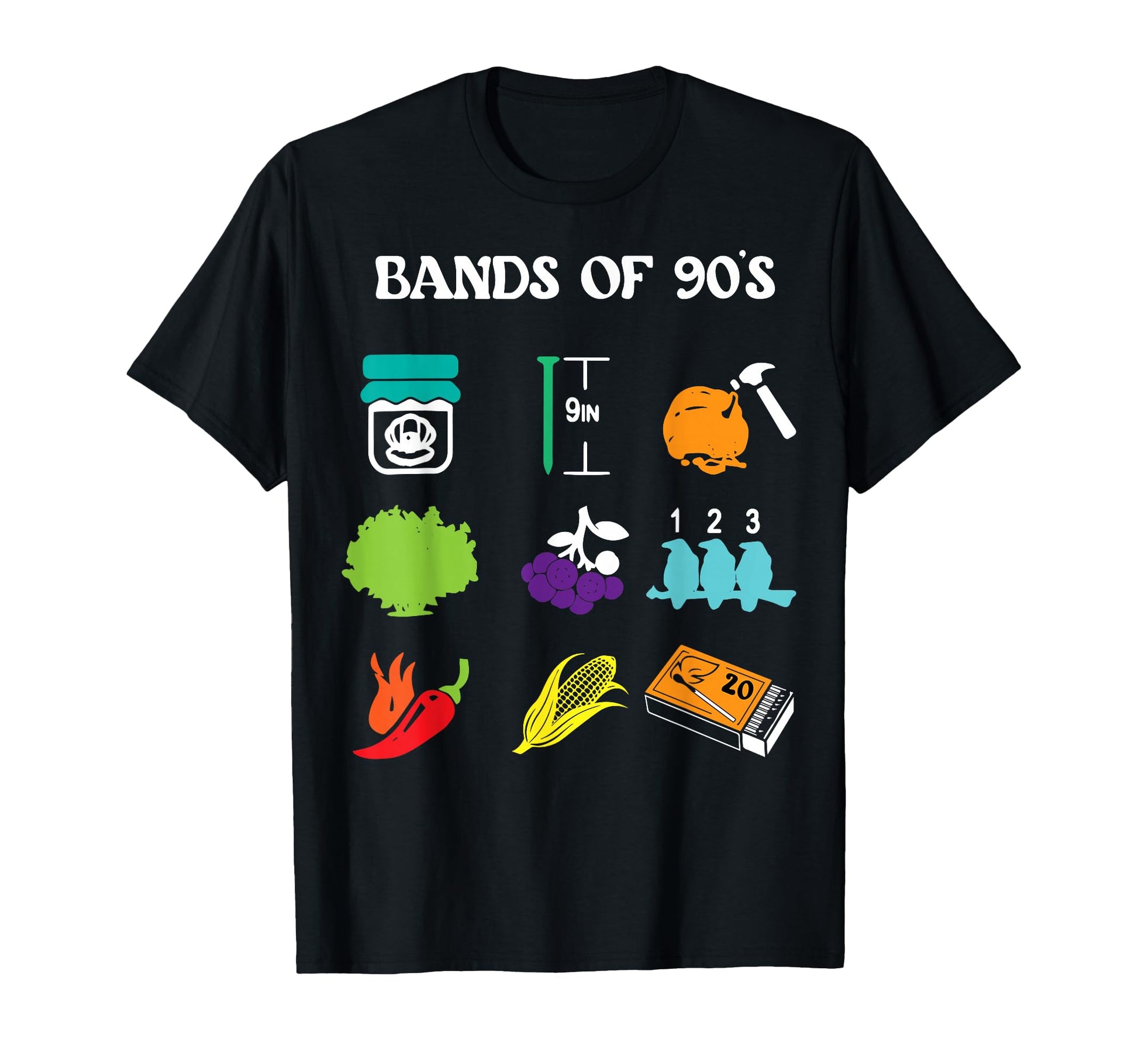 1990S Bands Music 90S Music Lover T-Shirt - Aesthetic Graphic for Adults - T-Shirt, Sweatshirt, Hoodie