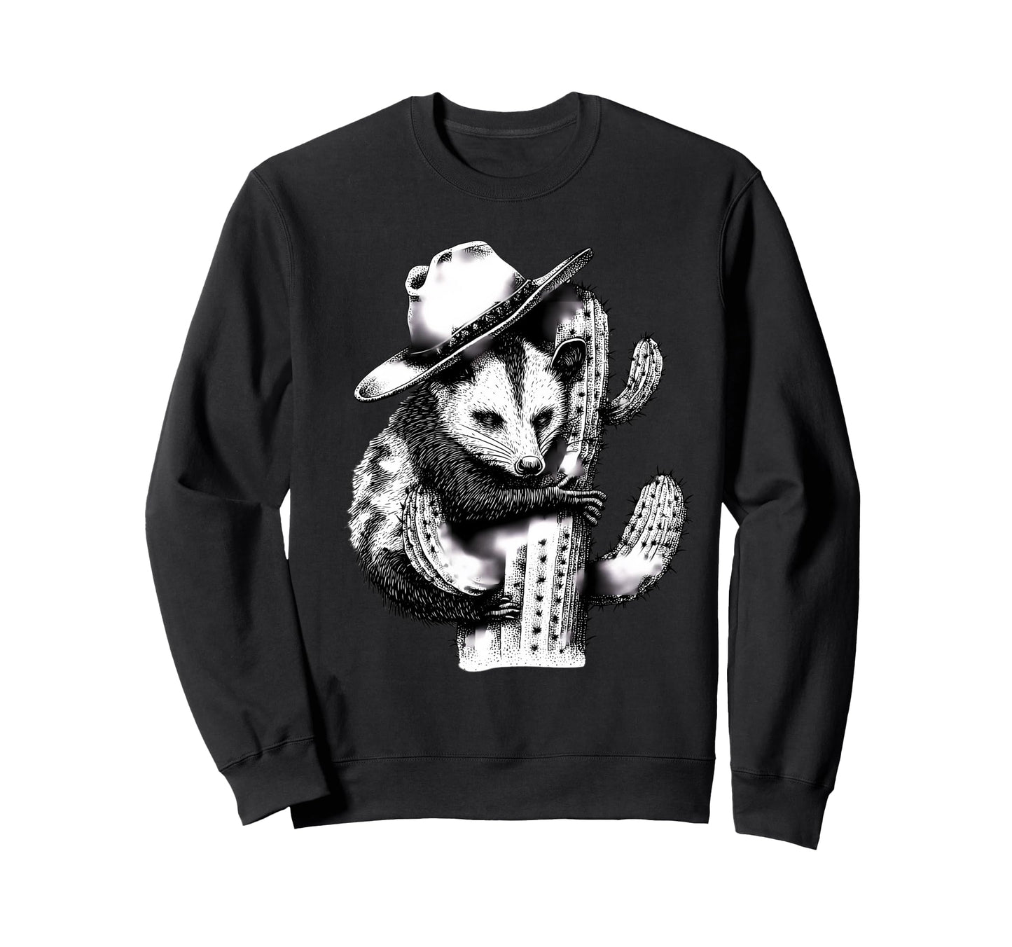 Opossum Cowboy Rodeo Cowgirl Possum Sweatshirt - Trendy Graphic for Adults - T-Shirt, Sweatshirt, Hoodie