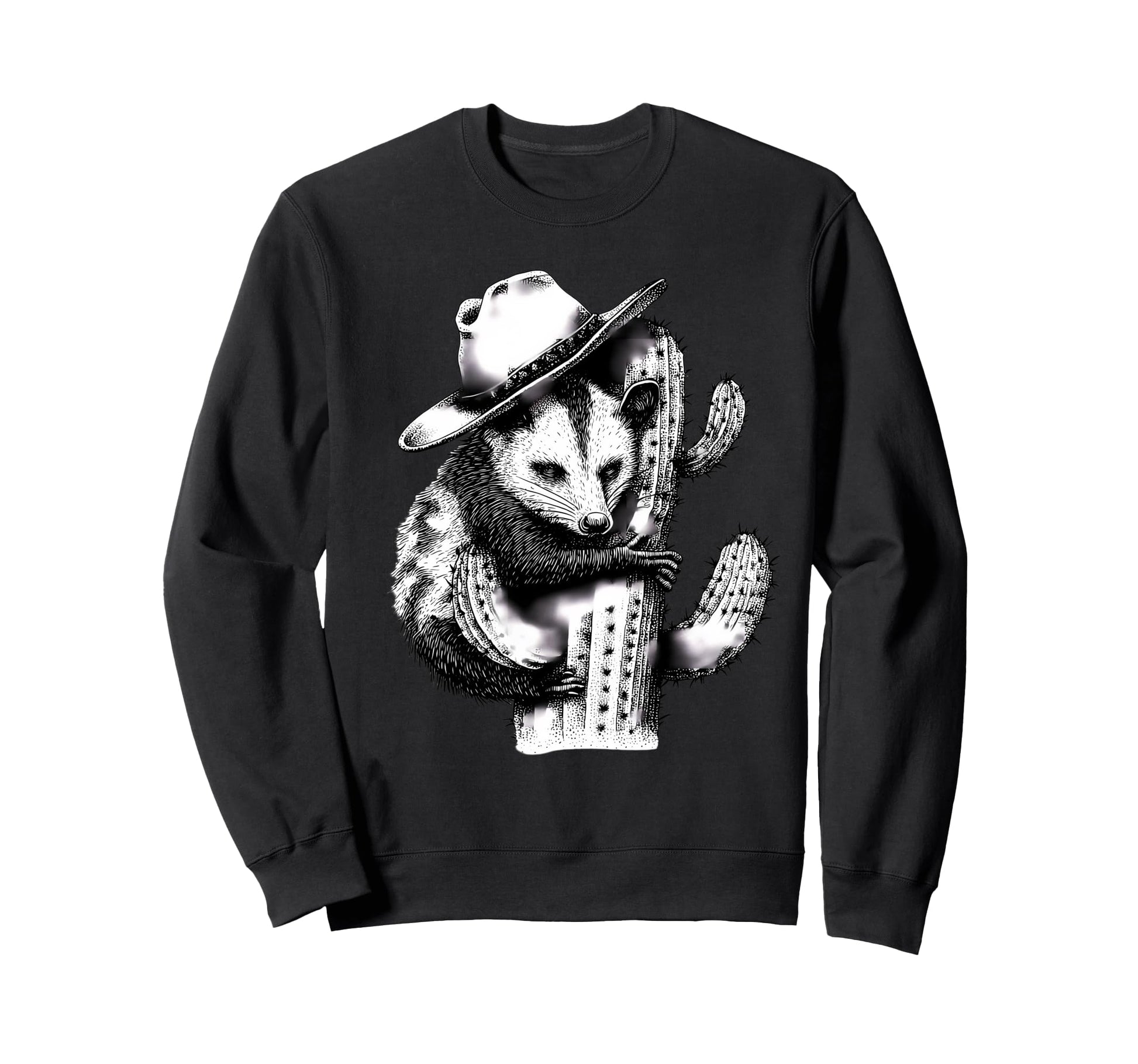 Opossum Cowboy Rodeo Cowgirl Possum Sweatshirt - Trendy Graphic for Adults - T-Shirt, Sweatshirt, Hoodie