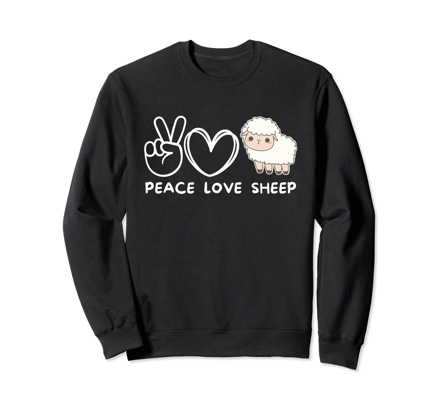 Peace Love Sheep Sheep Lover Sweatshirt - Streetwear Style Unisex - T-Shirt, Sweatshirt, Hoodie