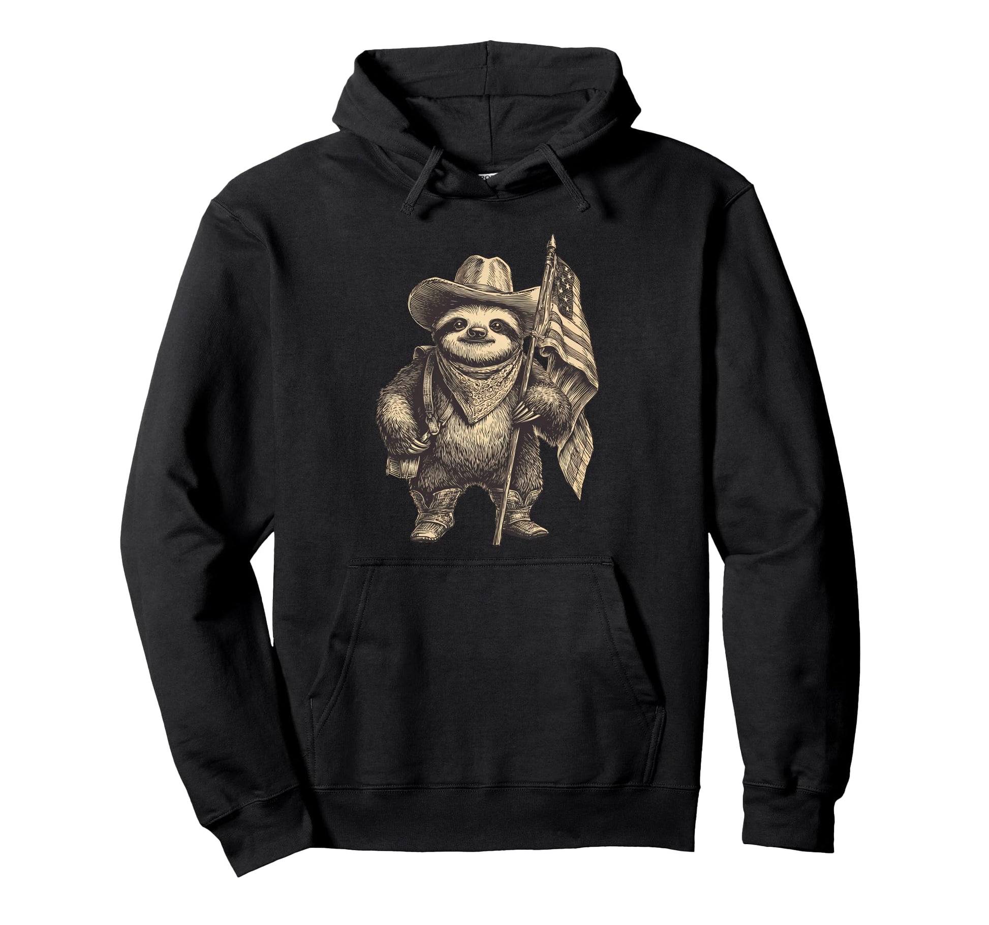Sloth Cowboy Rodeo Cowgirl Western Hoodie - Trendy Graphic for Adults - T-Shirt, Sweatshirt, Hoodie