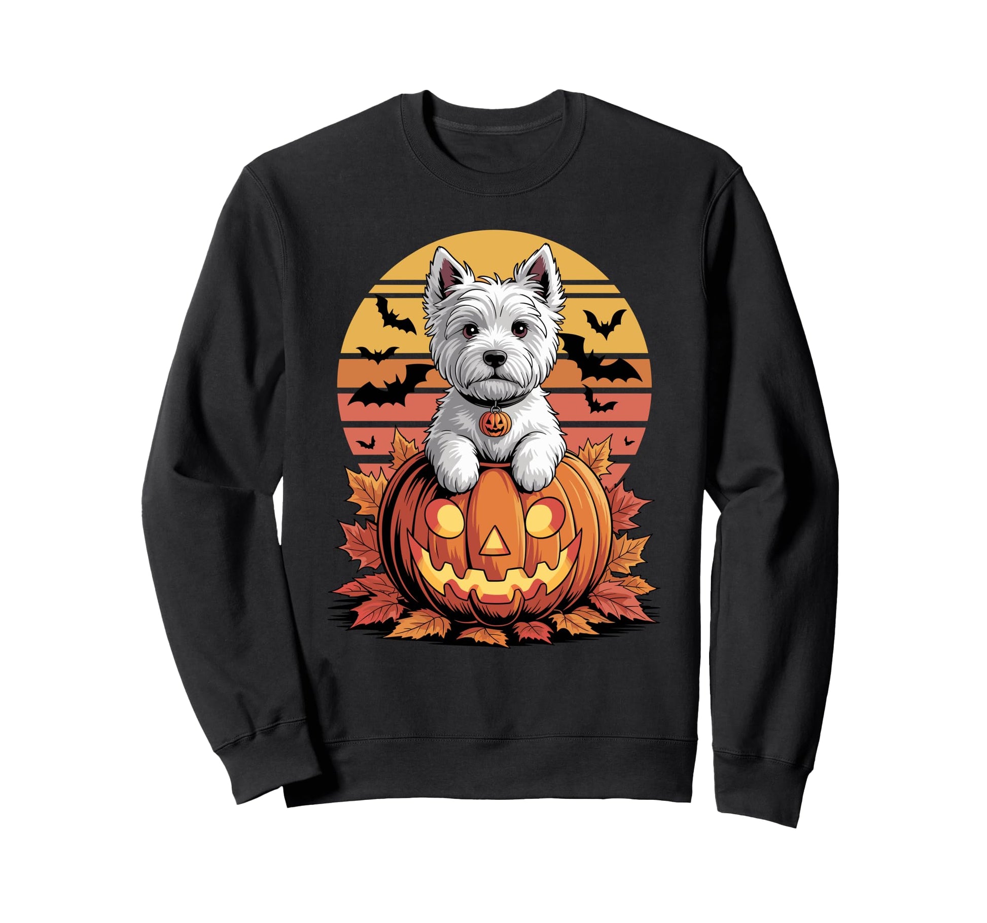 Halloween West Highland White Sweatshirt - Fun Novelty Design for Adults - T-Shirt, Sweatshirt, Hoodie