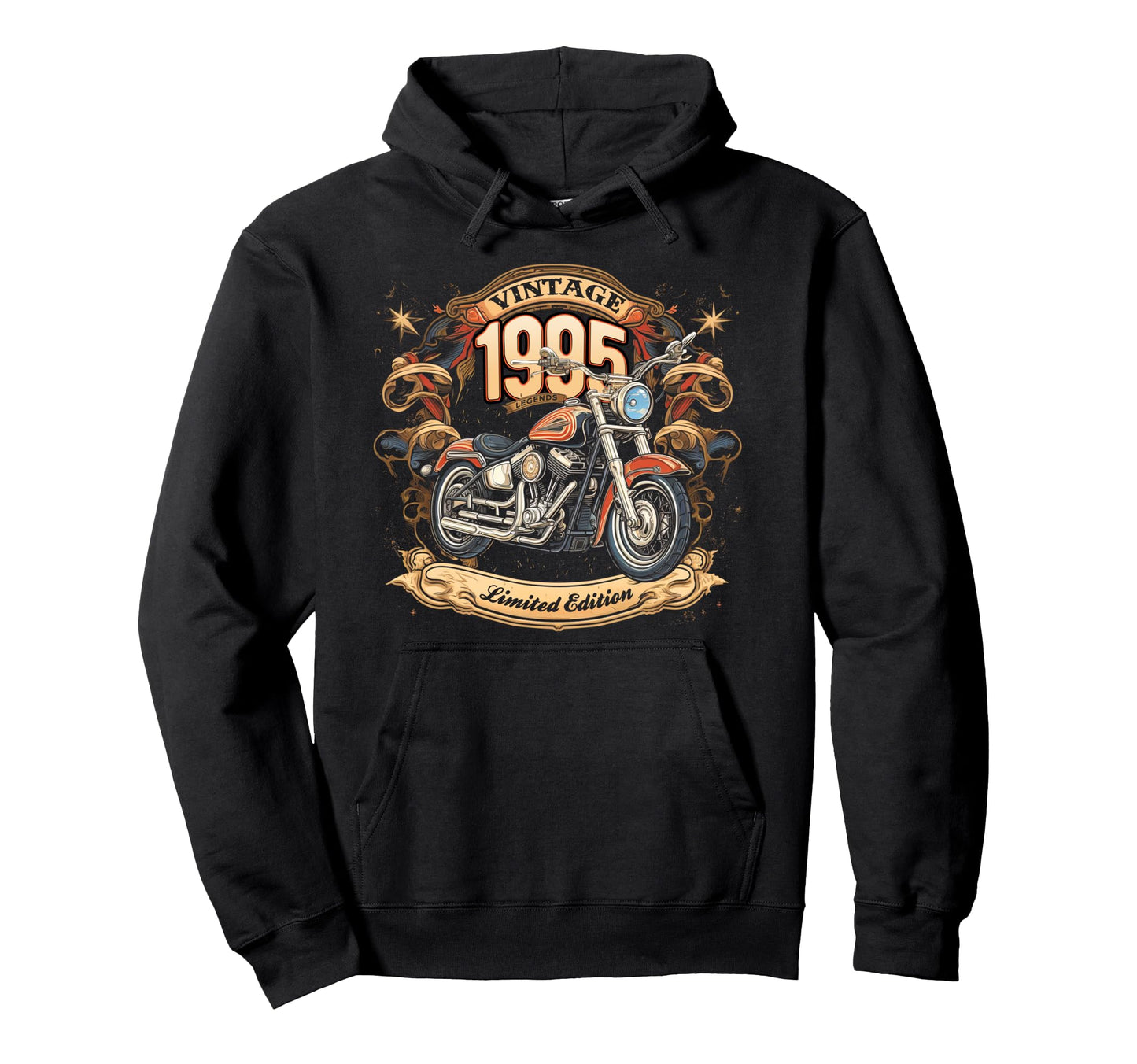 Born 1995 Motorcycle Lovers 30Th Hoodie - Novelty Apparel Men Women - T-Shirt, Sweatshirt, Hoodie