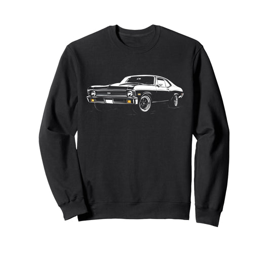 1969 69 Nova Ss Muscle Car Sweatshirt - Graphic Print for Adults - T-Shirt, Sweatshirt, Hoodie