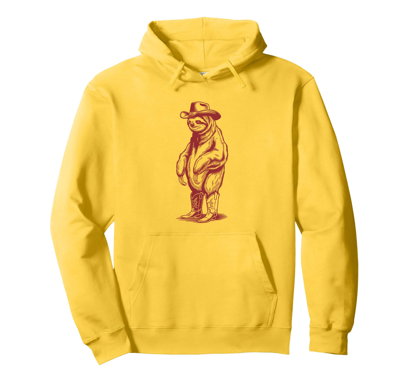 Sloth Cowboy Cowgirl Western Country Hoodie - Unique Graphic Men Women - T-Shirt, Sweatshirt, Hoodie