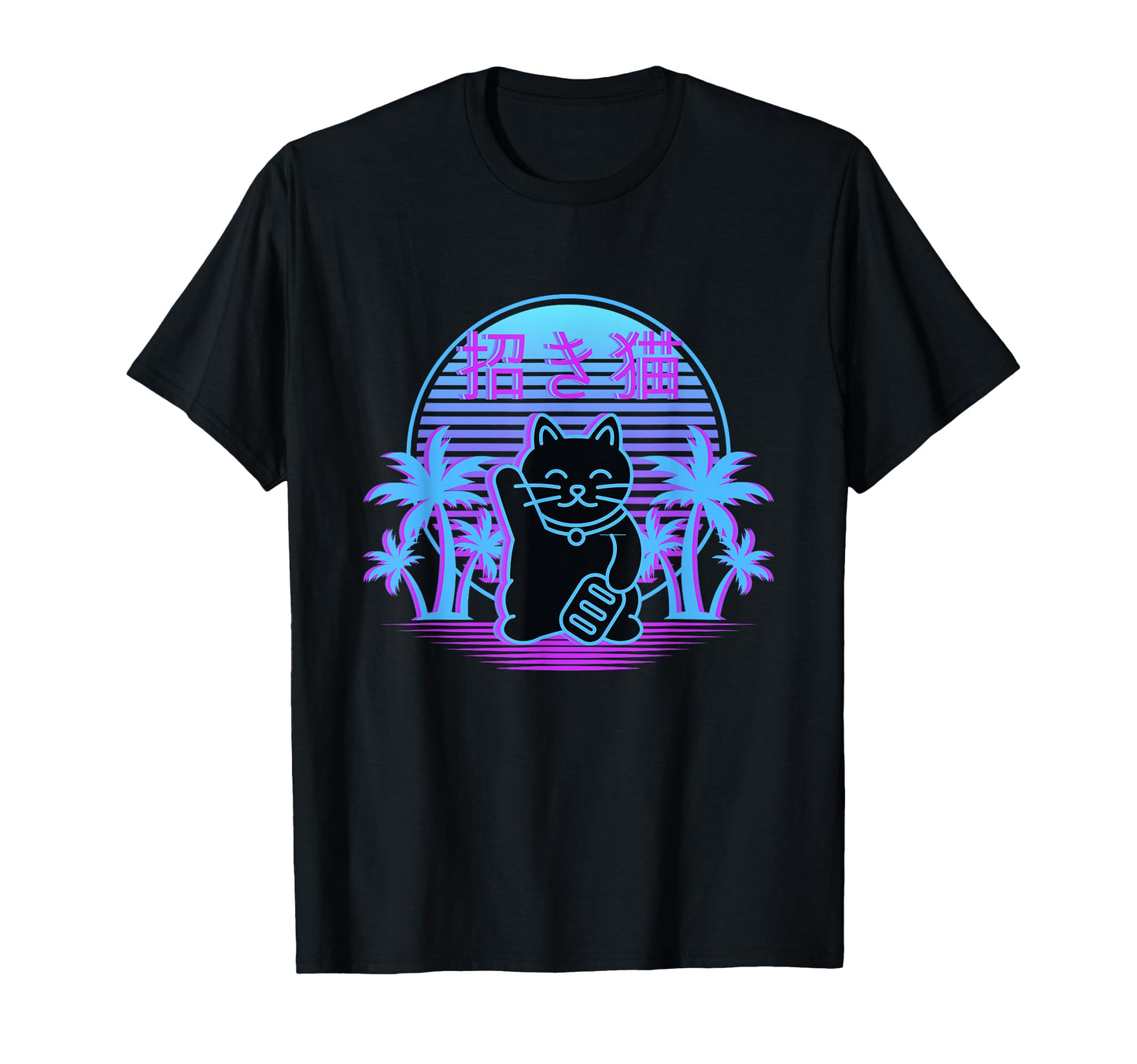 Maneki Neko Lucky Cat 90S Japanese T-Shirt - Streetwear Style Men Women - T-Shirt, Sweatshirt, Hoodie