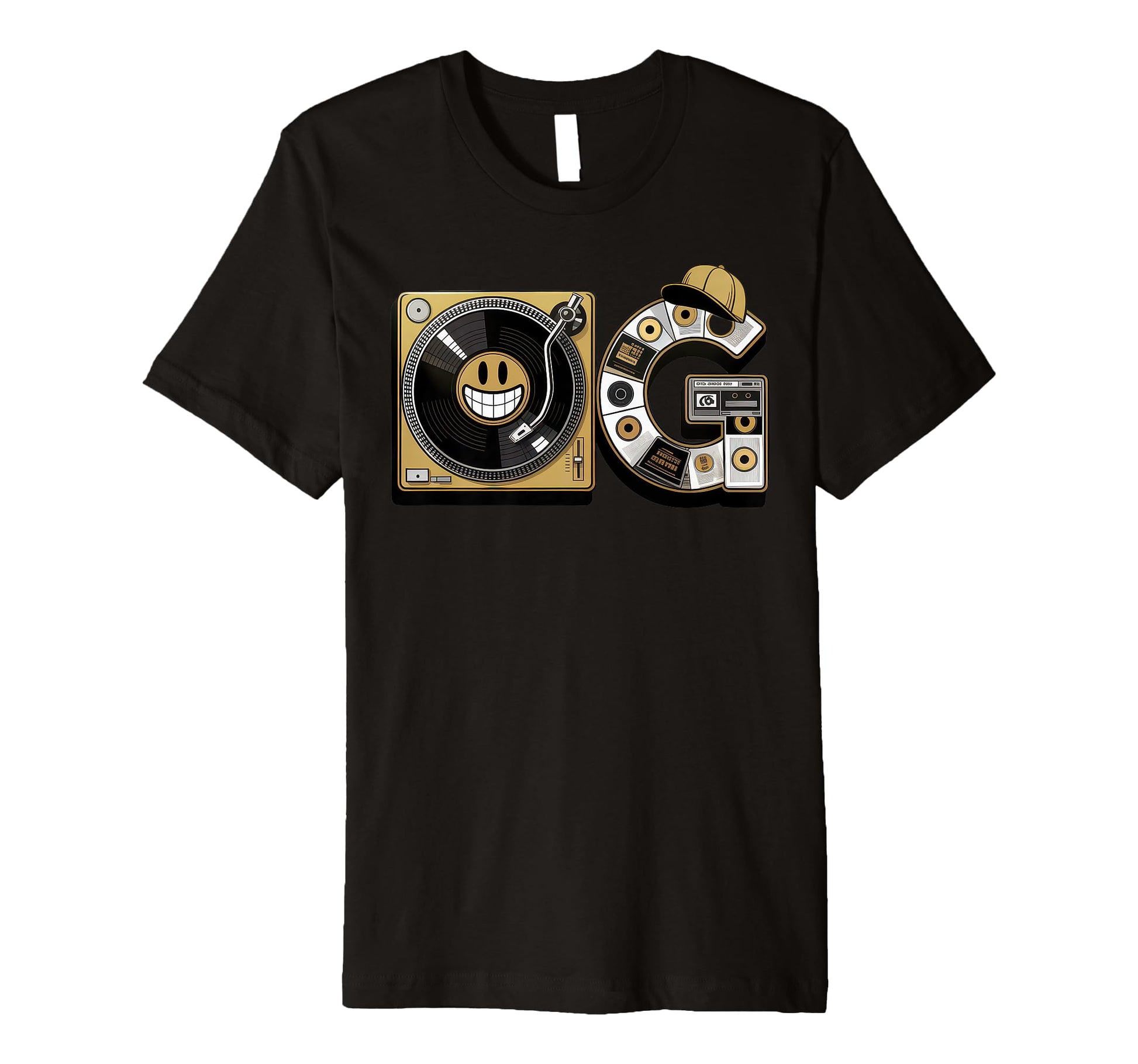 Old School Og Hip Hop Vinyl Cds Tapes T-Shirt - Minimalist Print Unisex - T-Shirt, Sweatshirt, Hoodie