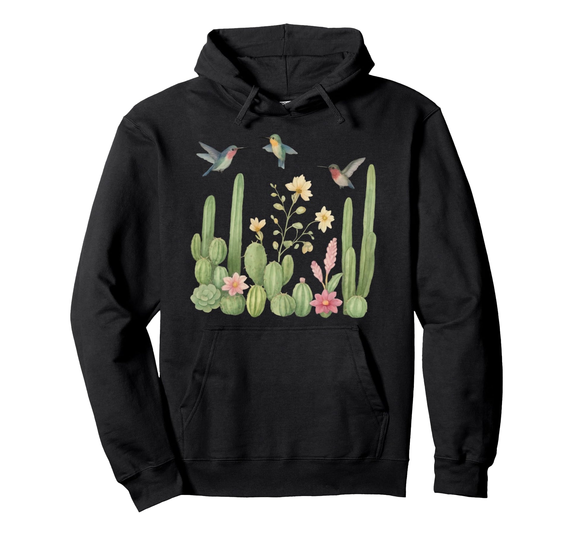 Desert Cactus Southwest Saguaro Cactus Hoodie - Novelty Apparel for Adults - T-Shirt, Sweatshirt, Hoodie