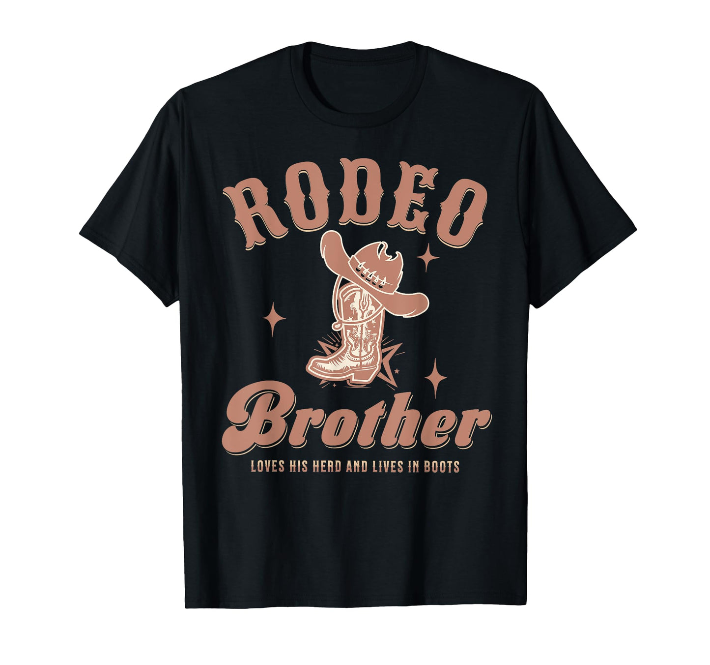 Rodeo Brother Western Country Brown T-Shirt - Graphic Print for Adults - T-Shirt, Sweatshirt, Hoodie