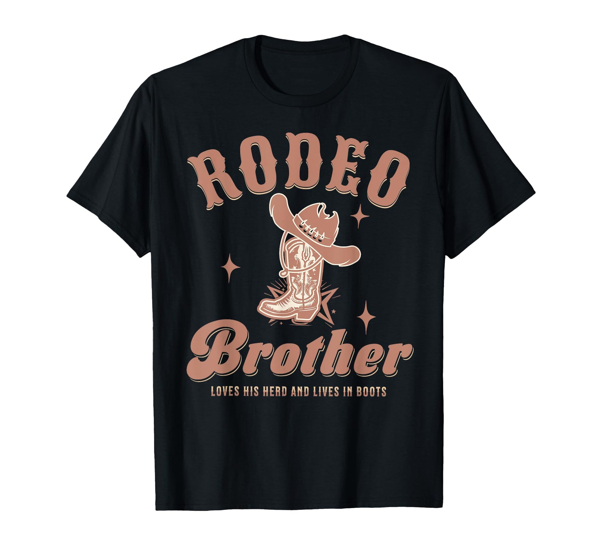 Rodeo Brother Western Country Brown T-Shirt - Graphic Print for Adults - T-Shirt, Sweatshirt, Hoodie