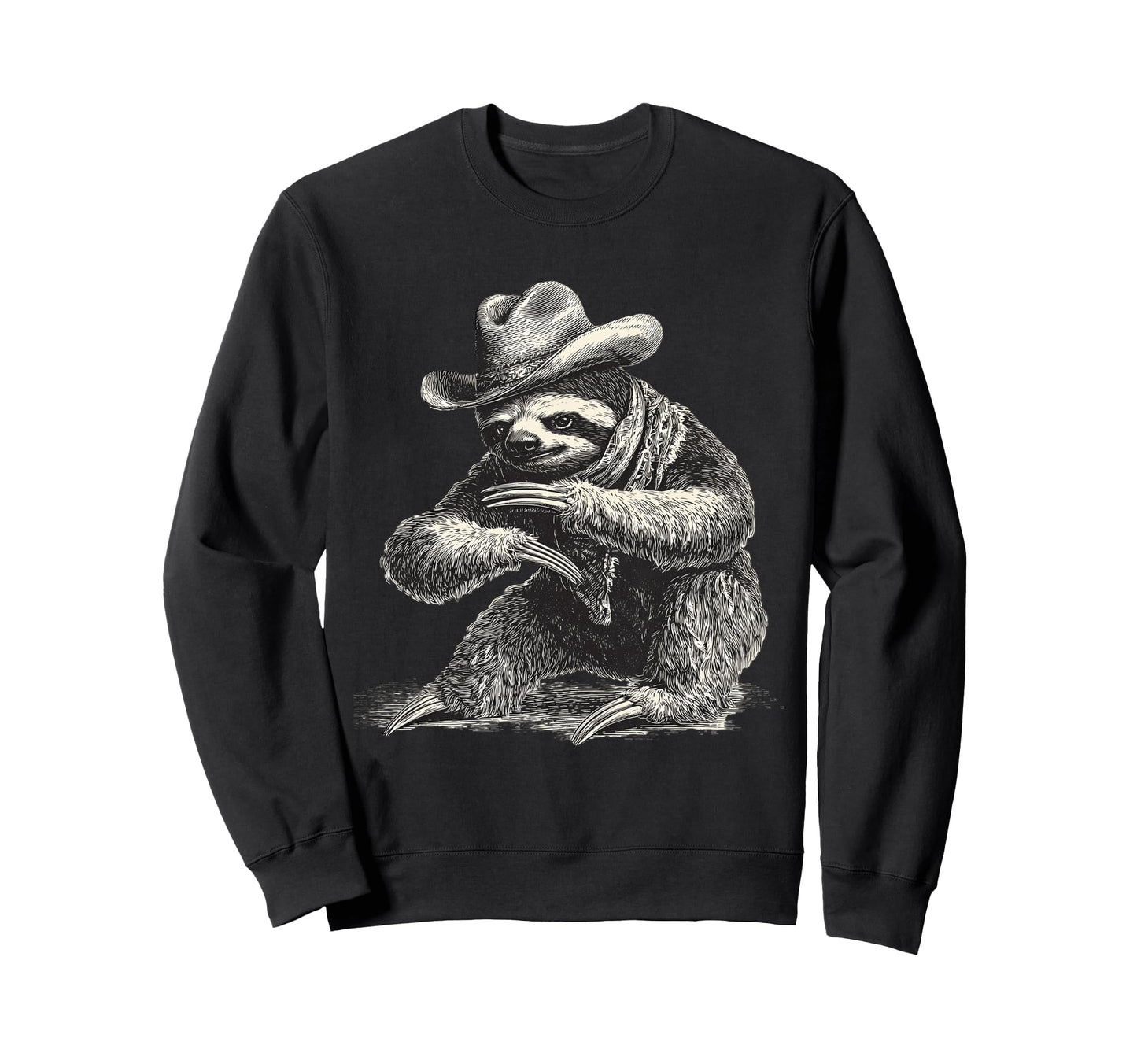 Sloth Cowboy Rodeo Cowgirl Western Sweatshirt - Novelty Apparel Unisex - T-Shirt, Sweatshirt, Hoodie