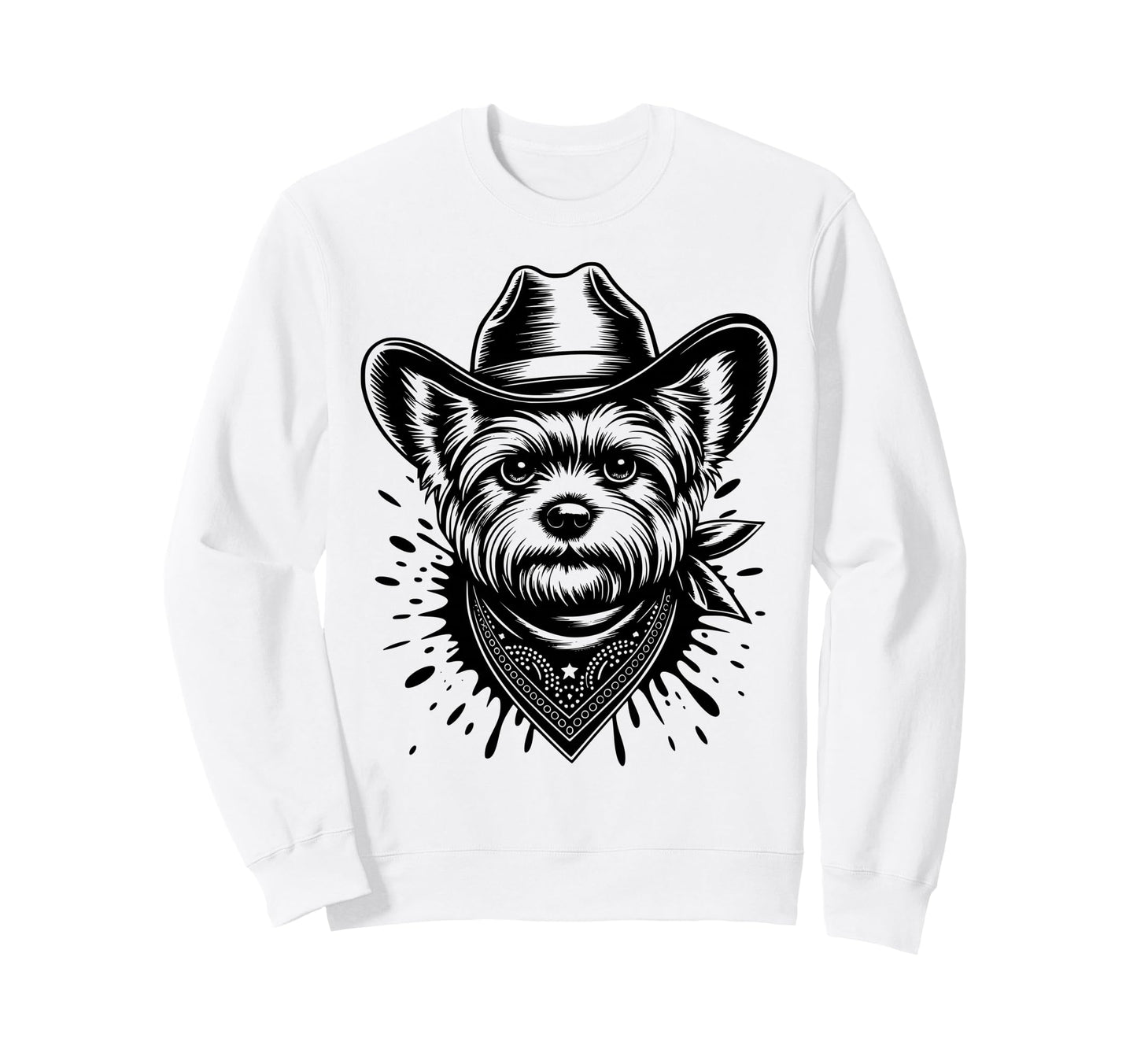 Funny Cowboy Yorkshire Sweatshirt - Casual Everyday Wear for Adults - T-Shirt, Sweatshirt, Hoodie