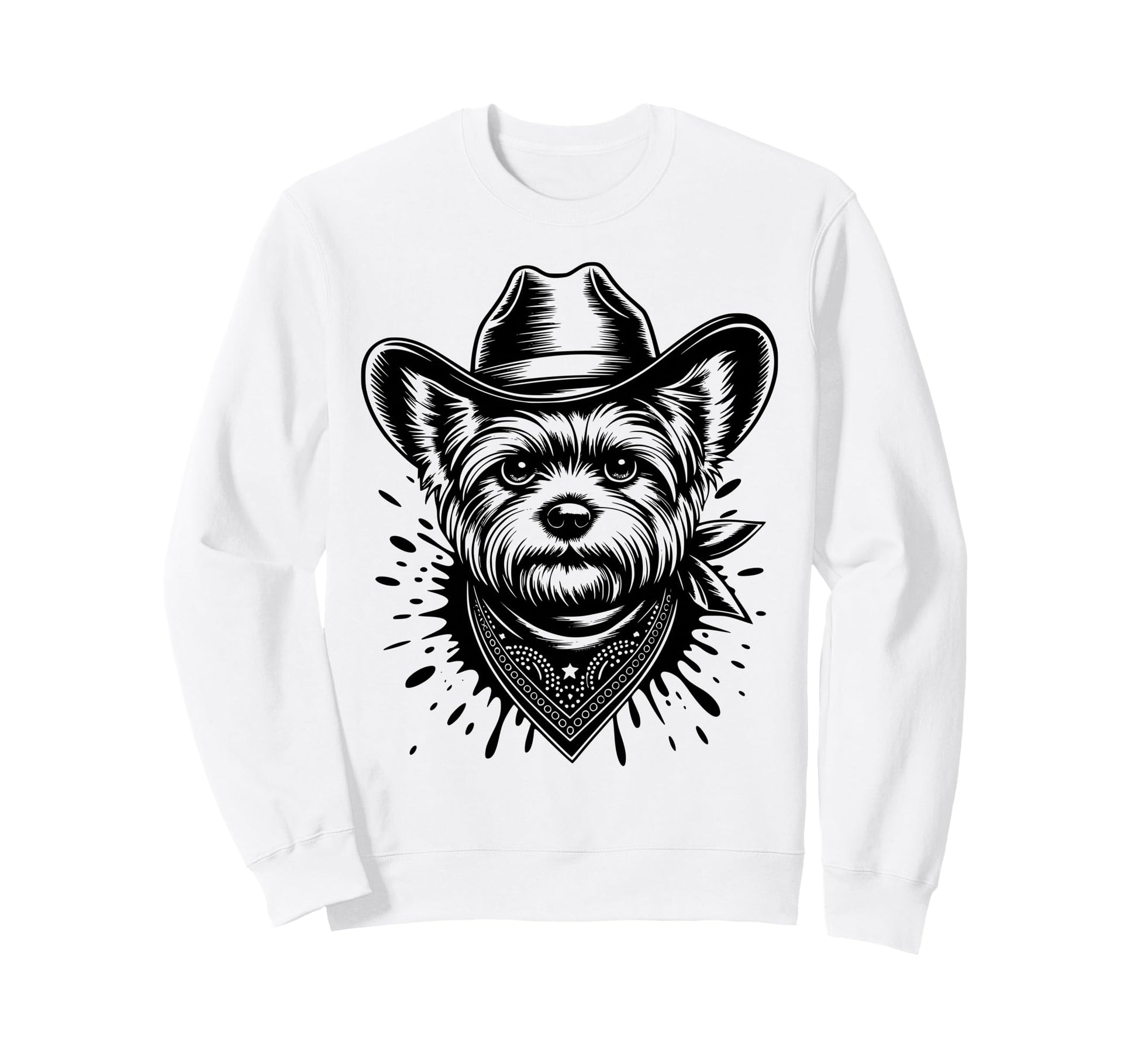 Funny Cowboy Yorkshire Sweatshirt - Casual Everyday Wear for Adults - T-Shirt, Sweatshirt, Hoodie