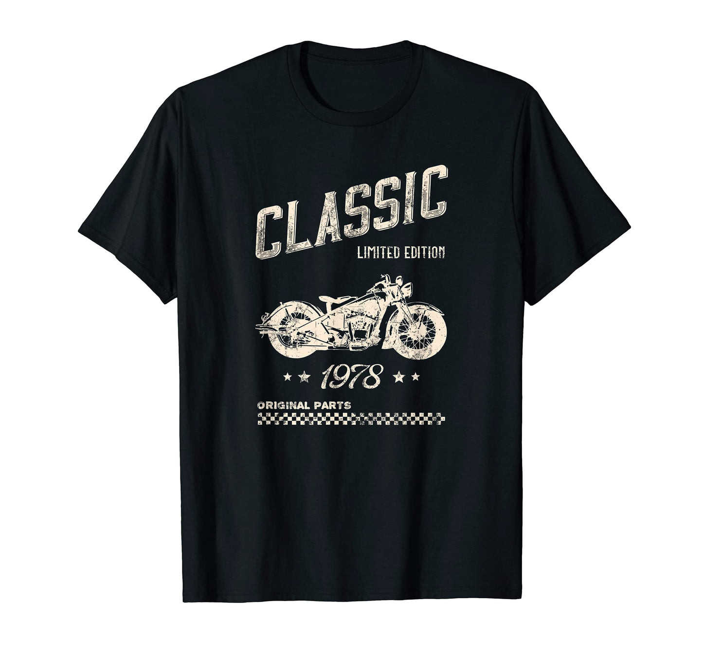 Mens 43Rd Birthday 1978 Motorcycle T-Shirt - Aesthetic Graphic for Adults - T-Shirt, Sweatshirt, Hoodie