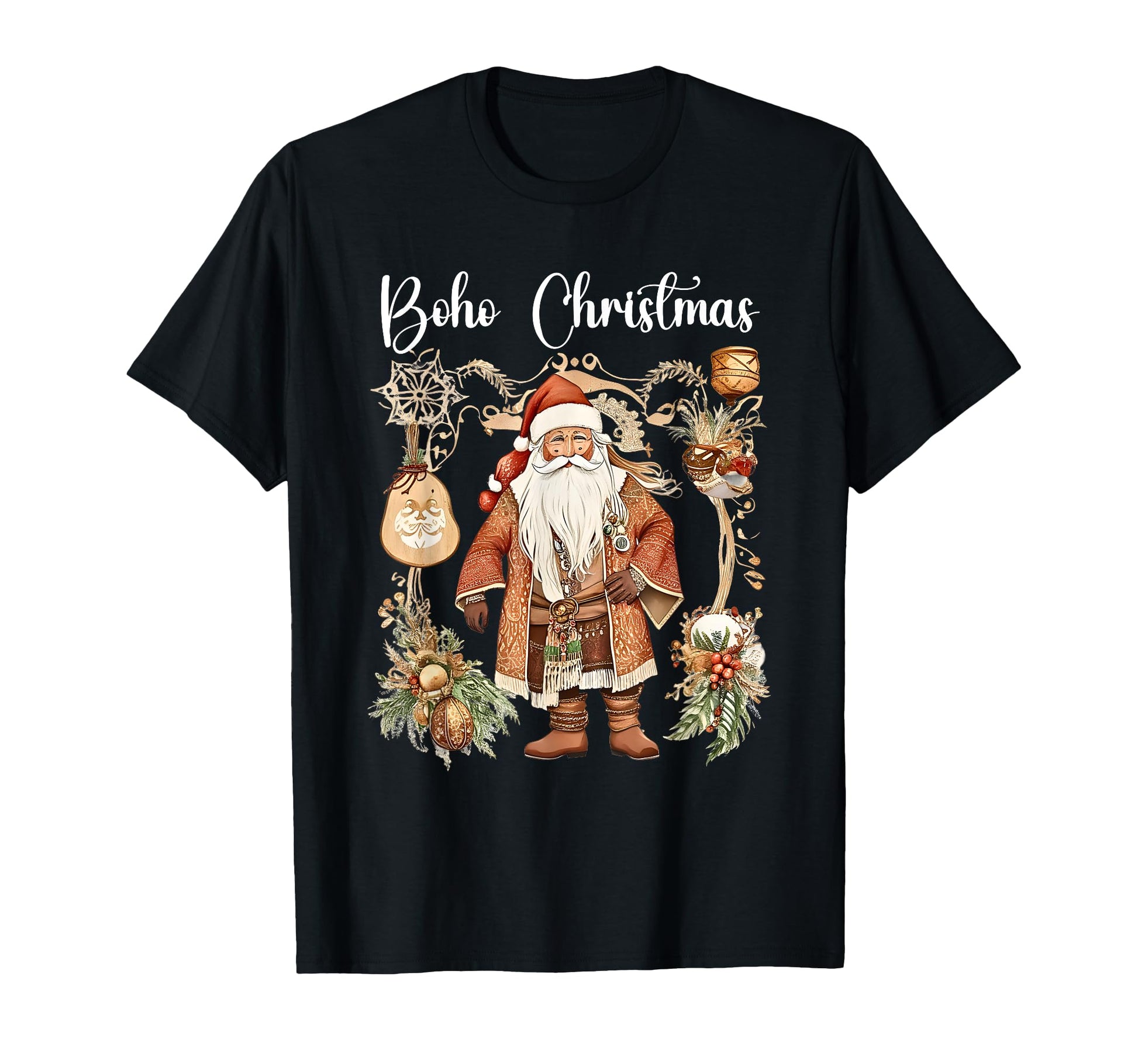 Boho Holiday Decor T-Shirt - Unique Graphic for Adults - T-Shirt, Sweatshirt, Hoodie