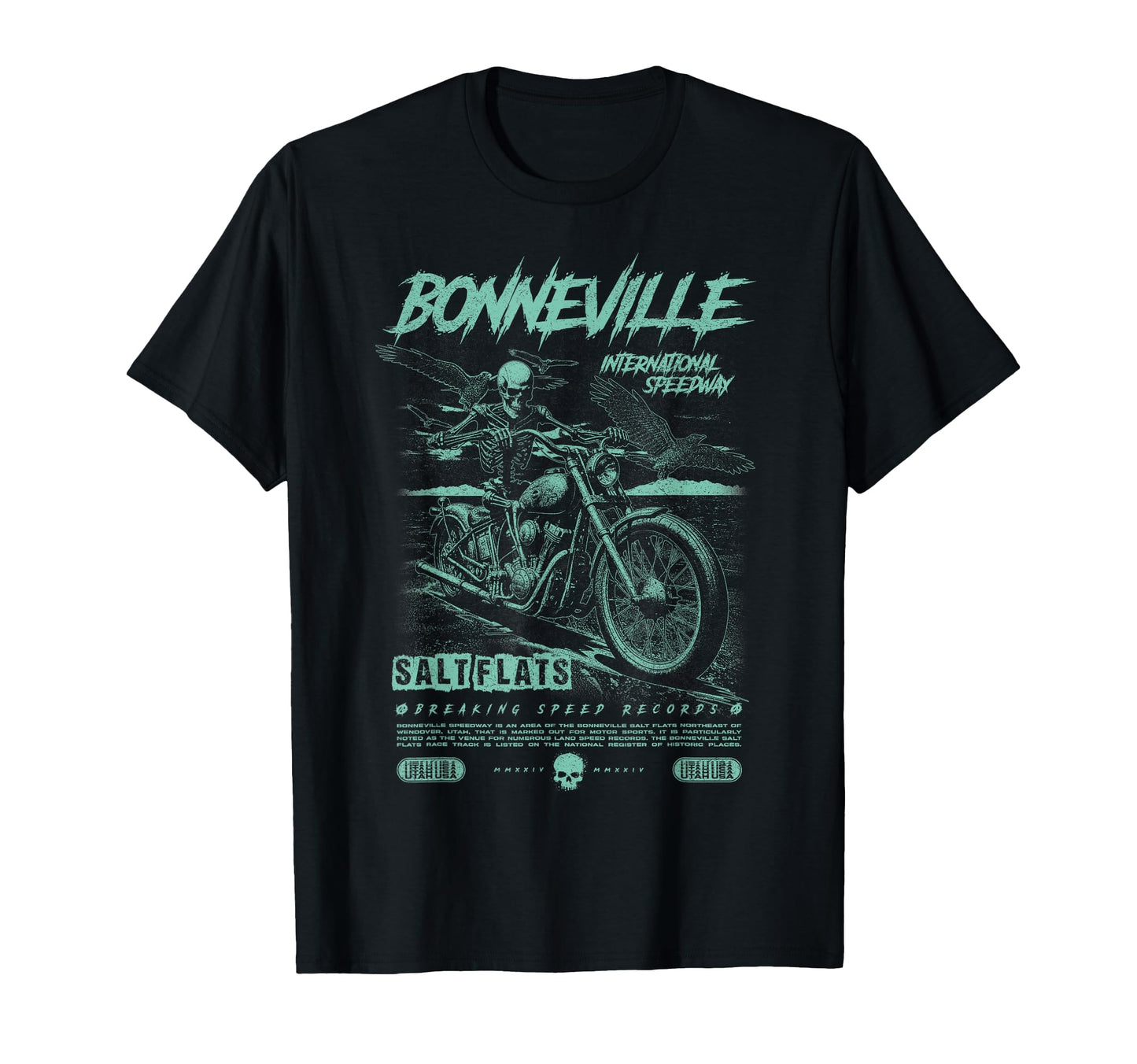 Bonneville Salt Flats Motorcycle Racing T-Shirt - Unique Graphic Unisex - T-Shirt, Sweatshirt, Hoodie