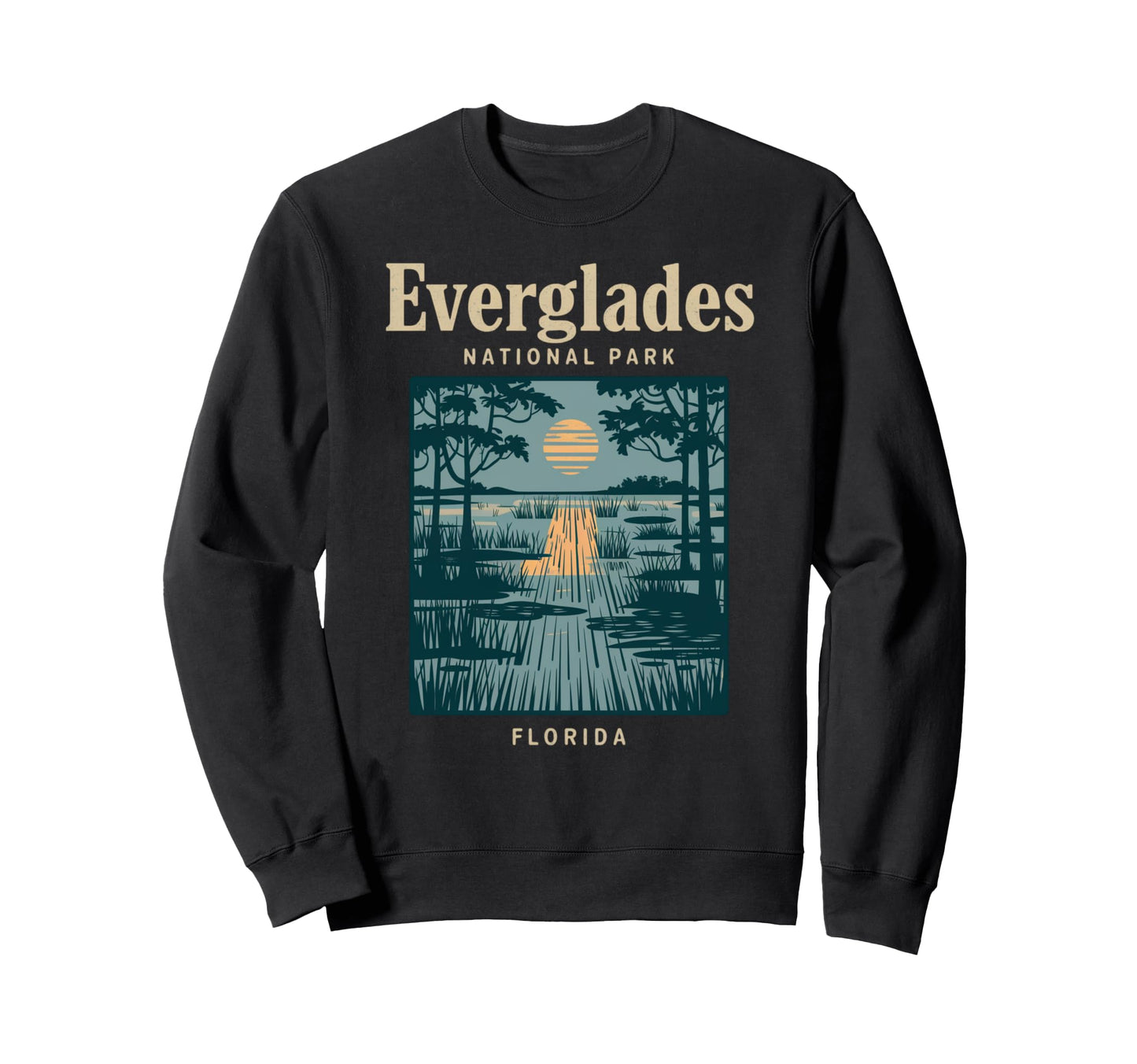 Everglades National Park Florida Sunset Sweatshirt - Graphic Print Unisex - T-Shirt, Sweatshirt, Hoodie