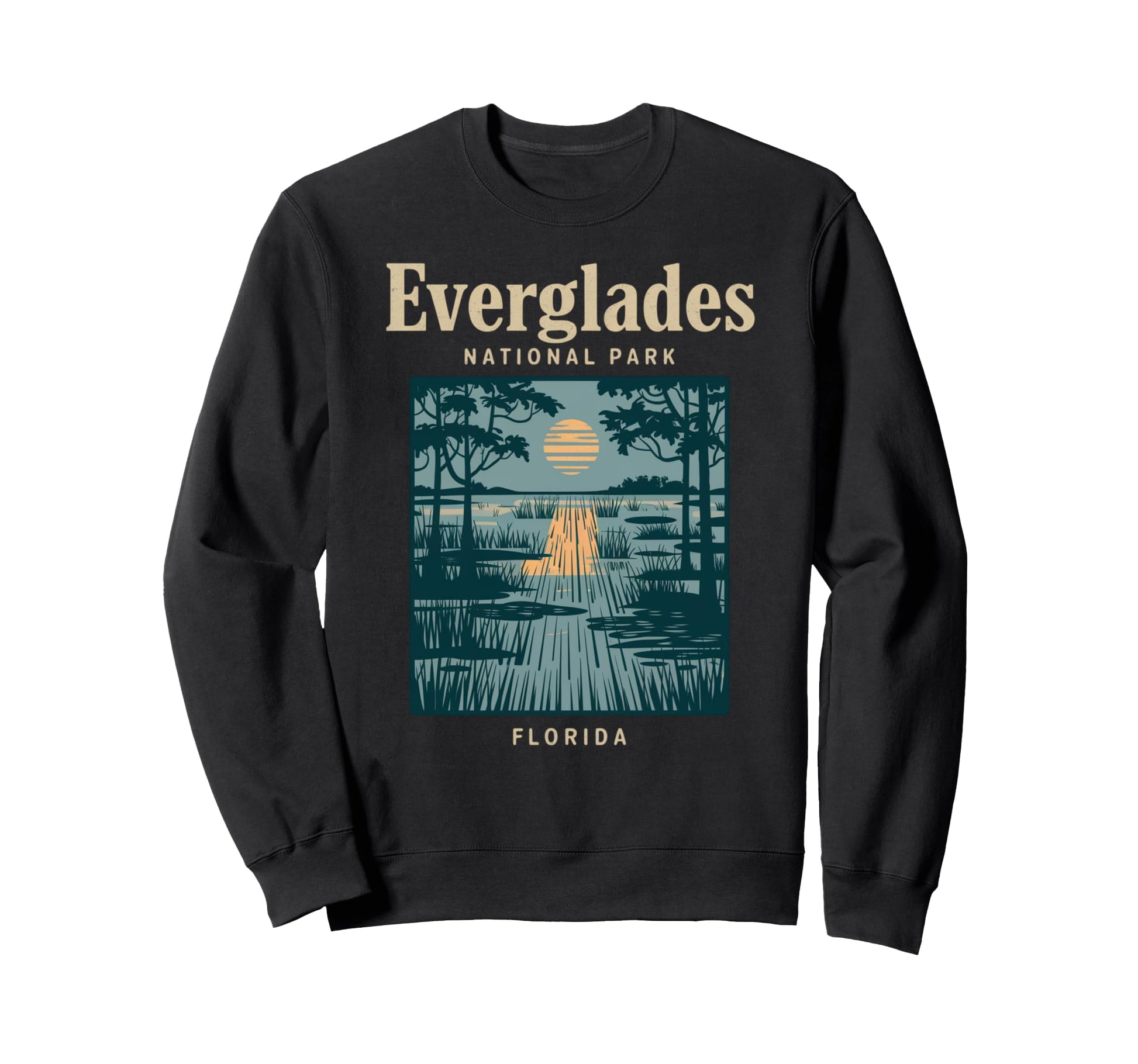 Everglades National Park Florida Sunset Sweatshirt - Graphic Print Unisex - T-Shirt, Sweatshirt, Hoodie