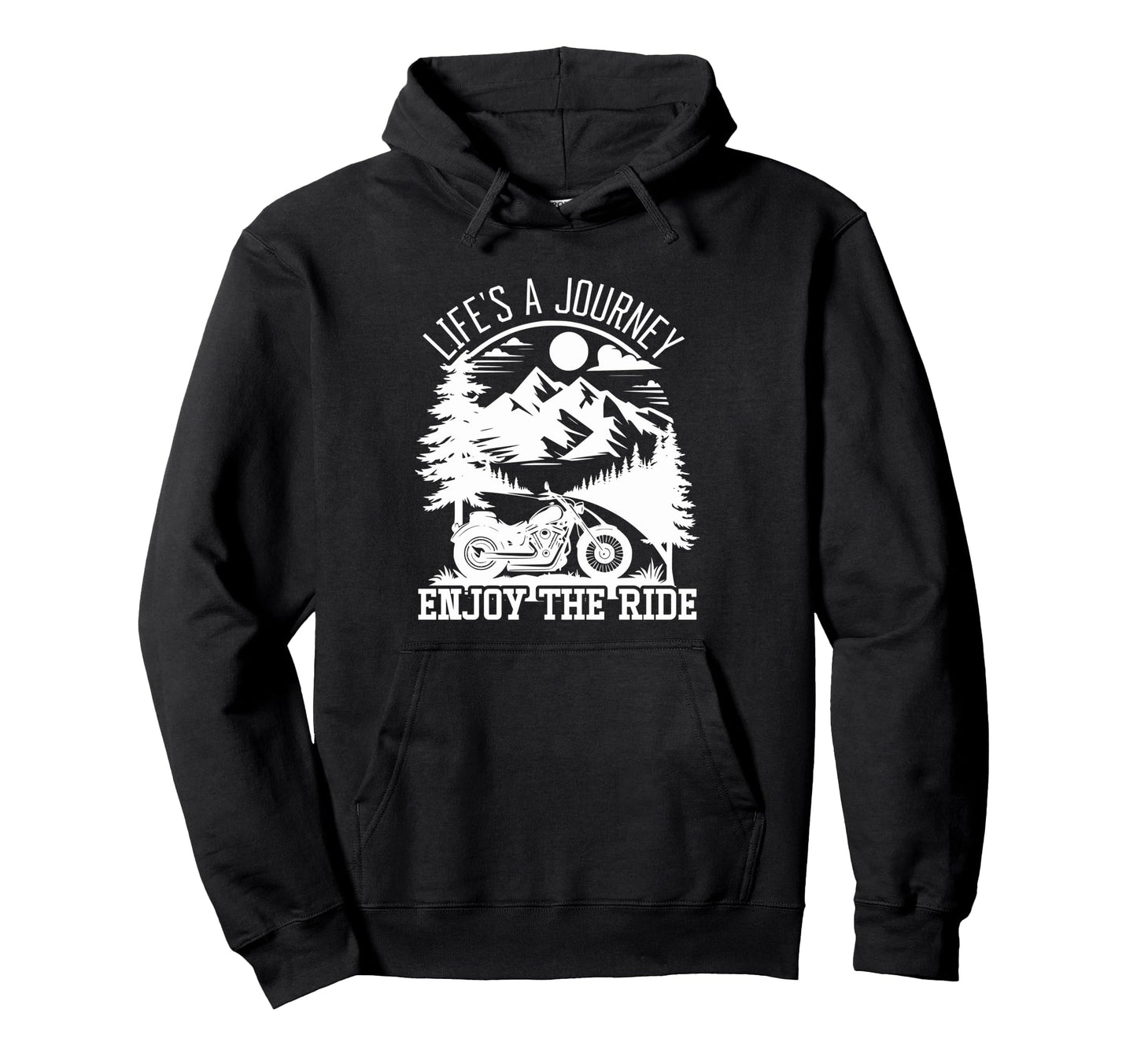 Lifes Journey Enjoy Ride Motorcycle Biker Hoodie - Graphic Print Unisex - T-Shirt, Sweatshirt, Hoodie