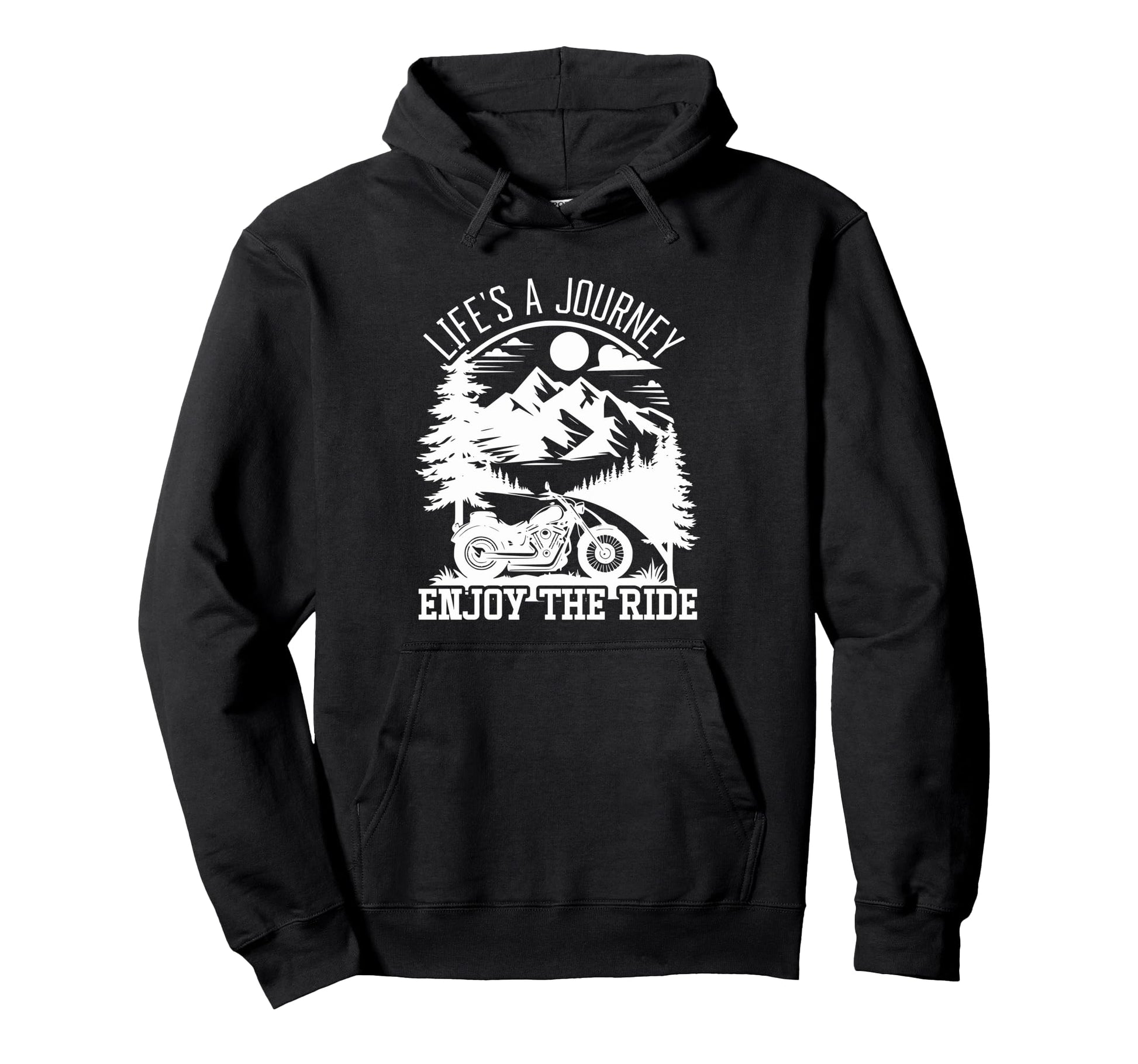 Lifes Journey Enjoy Ride Motorcycle Biker Hoodie - Graphic Print Unisex - T-Shirt, Sweatshirt, Hoodie