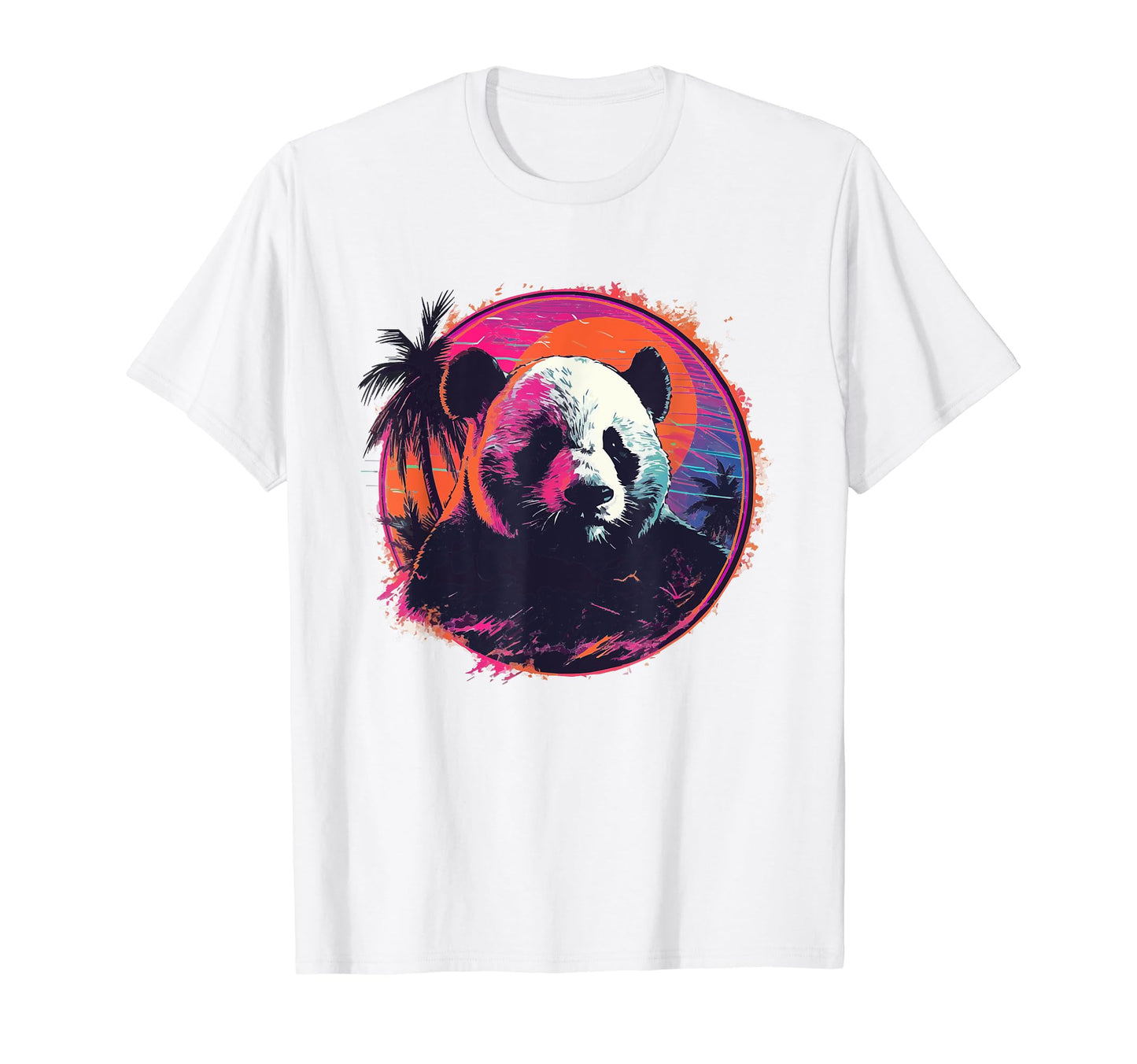 Giant Panda 80S Synthwave Africa Giant T-Shirt - Aesthetic Graphic Unisex - T-Shirt, Sweatshirt, Hoodie