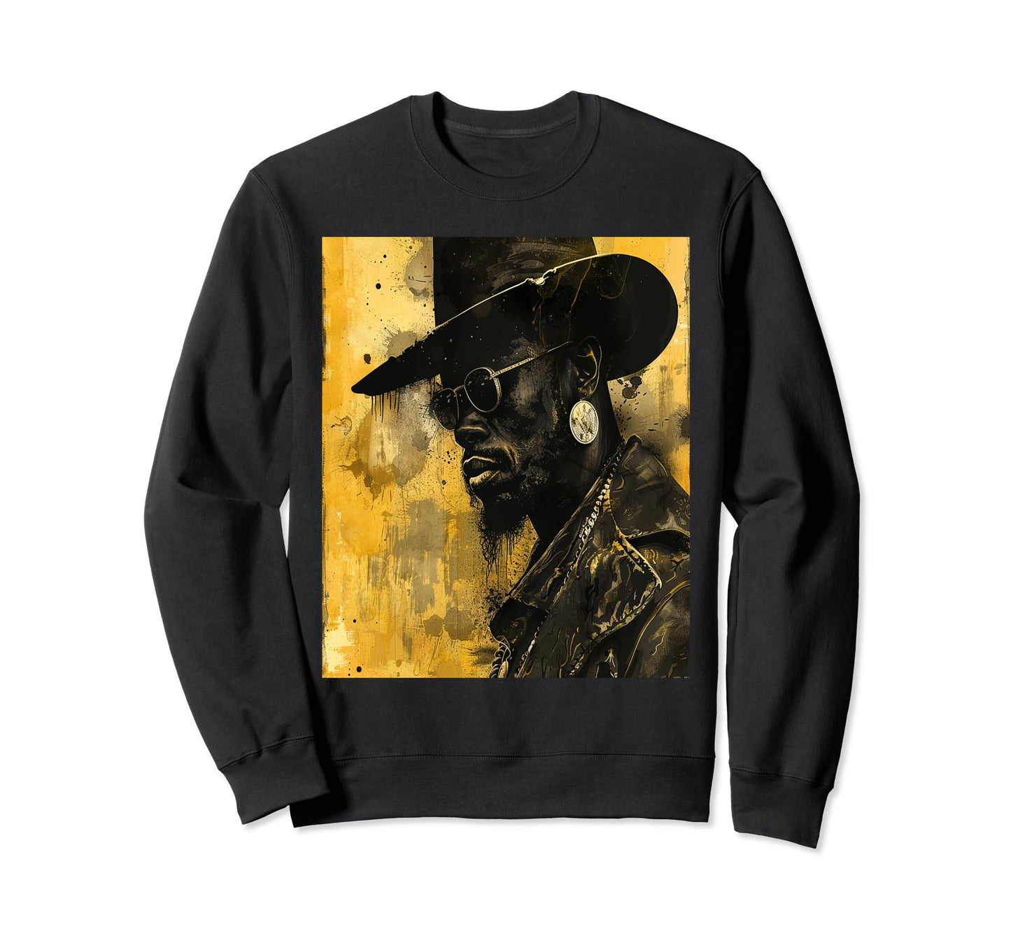 Young Black Western Cowboy Sweatshirt - Aesthetic Graphic Men Women - T-Shirt, Sweatshirt, Hoodie