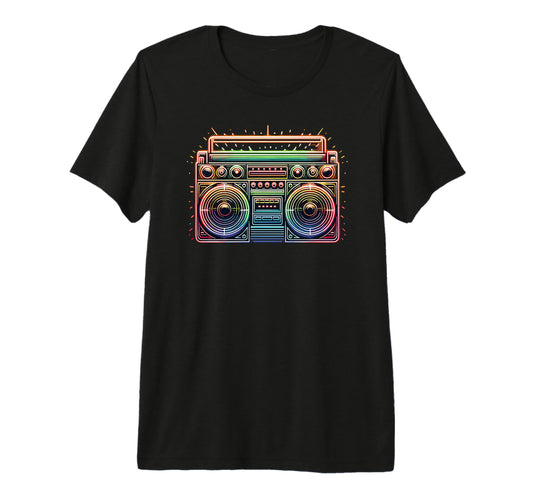 Boombox Old School 80S Music Hip T-Shirt - Fun Novelty Design for Adults - T-Shirt, Sweatshirt, Hoodie