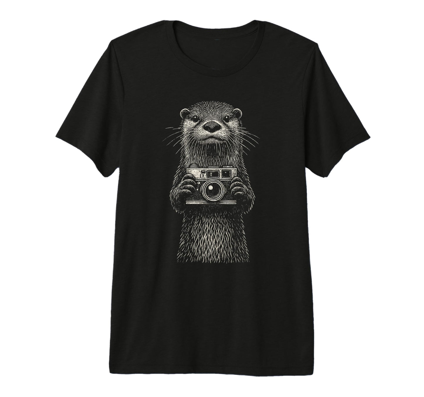 Otter Photographer Camera Wildlife T-Shirt - Fun Novelty Design Men Women - T-Shirt, Sweatshirt, Hoodie