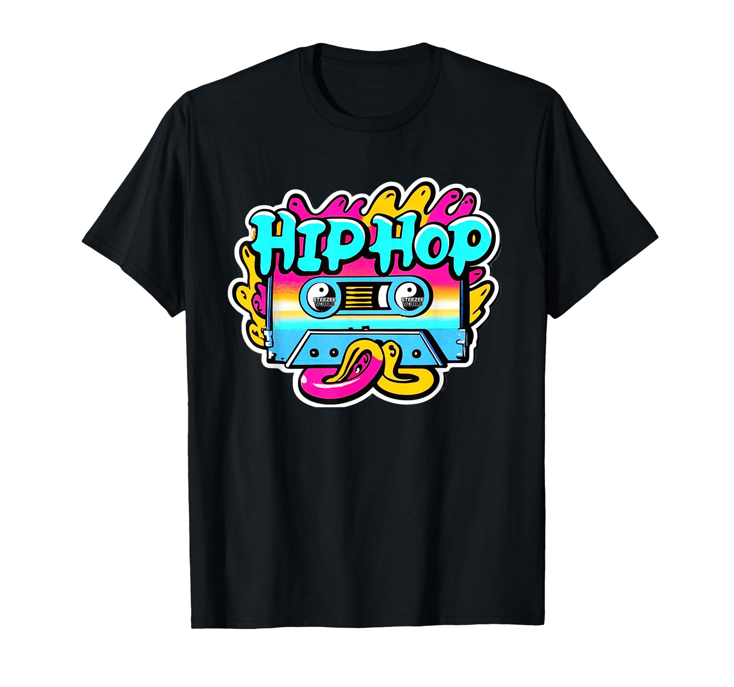 Old School Hip Hop Cassette Tape T-Shirt - Custom Art Print Unisex - T-Shirt, Sweatshirt, Hoodie