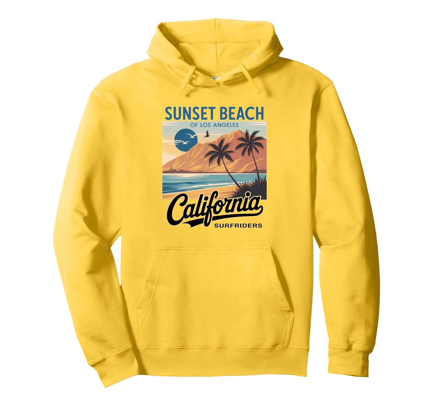 Ocean West Coast Summer Vibes Hoodie - Fun Novelty Design Men Women - T-Shirt, Sweatshirt, Hoodie