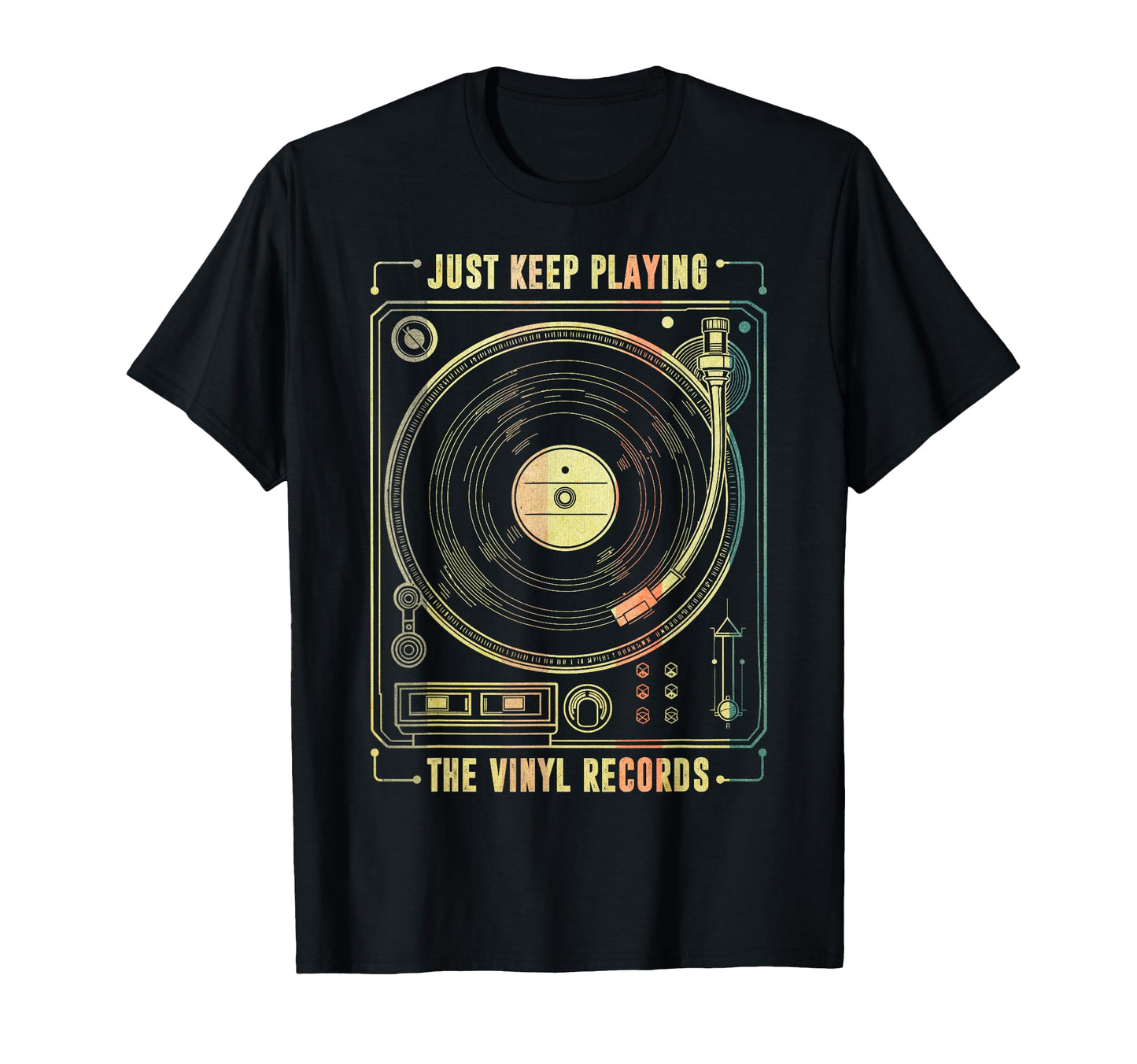 Vinyl Record Music Lp Player Turntable T-Shirt - Minimalist Print Unisex - T-Shirt, Sweatshirt, Hoodie
