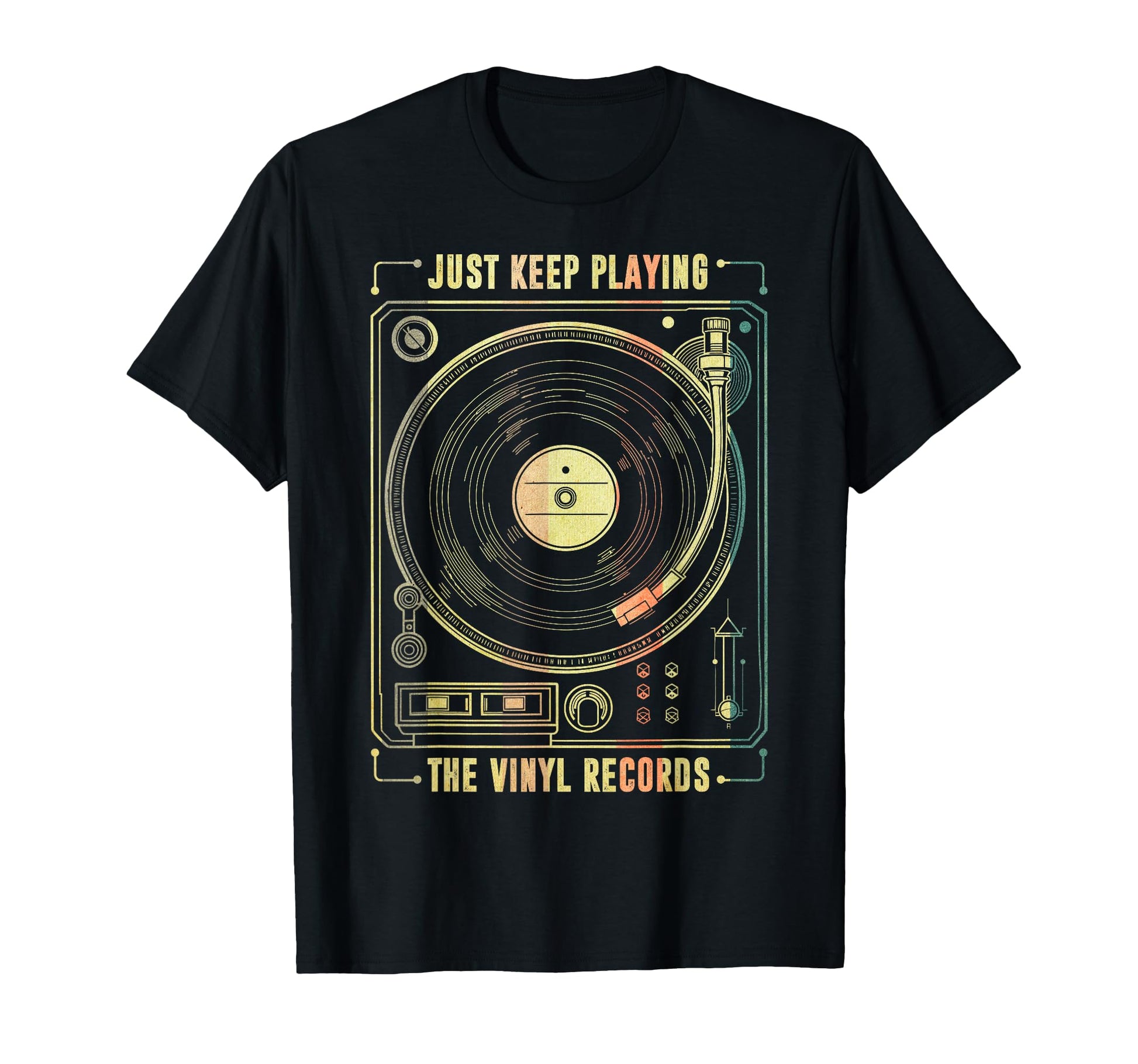 Vinyl Record Music Lp Player Turntable T-Shirt - Minimalist Print Unisex - T-Shirt, Sweatshirt, Hoodie