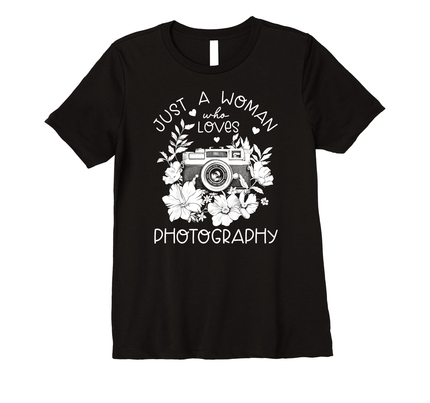 Womens Photographer Camera Flowers T-Shirt - Trendy Graphic Unisex - T-Shirt, Sweatshirt, Hoodie