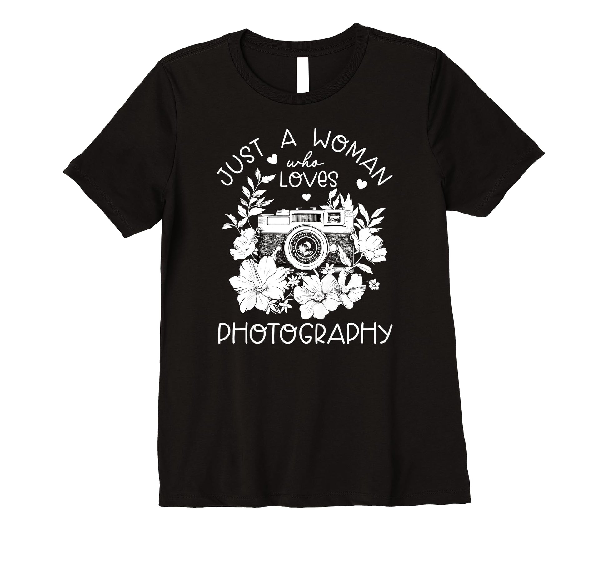 Womens Photographer Camera Flowers T-Shirt - Trendy Graphic Unisex - T-Shirt, Sweatshirt, Hoodie