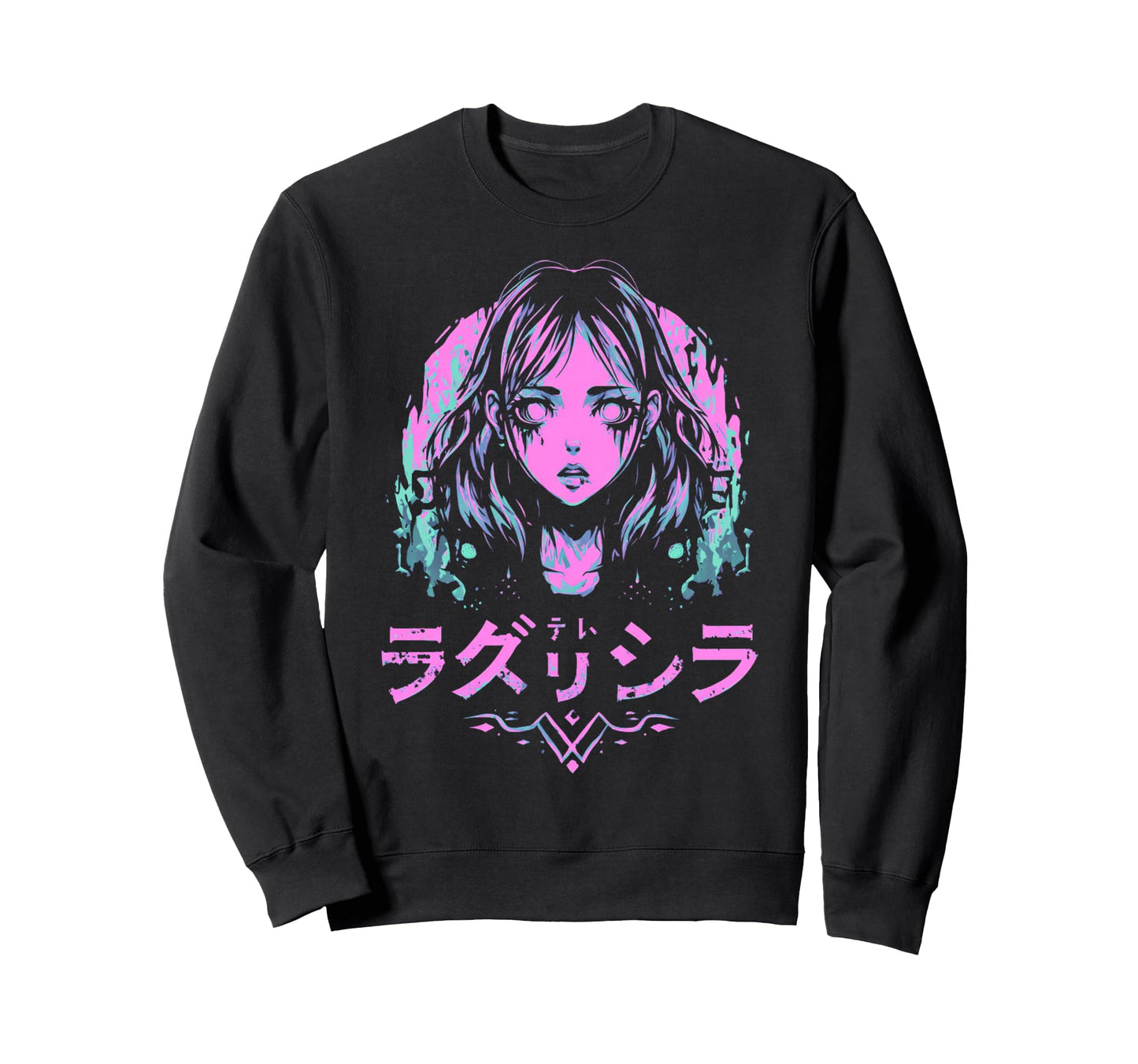 Goth Grunge Demon Anime Waifu Sweatshirt - Aesthetic Graphic Men Women - T-Shirt, Sweatshirt, Hoodie