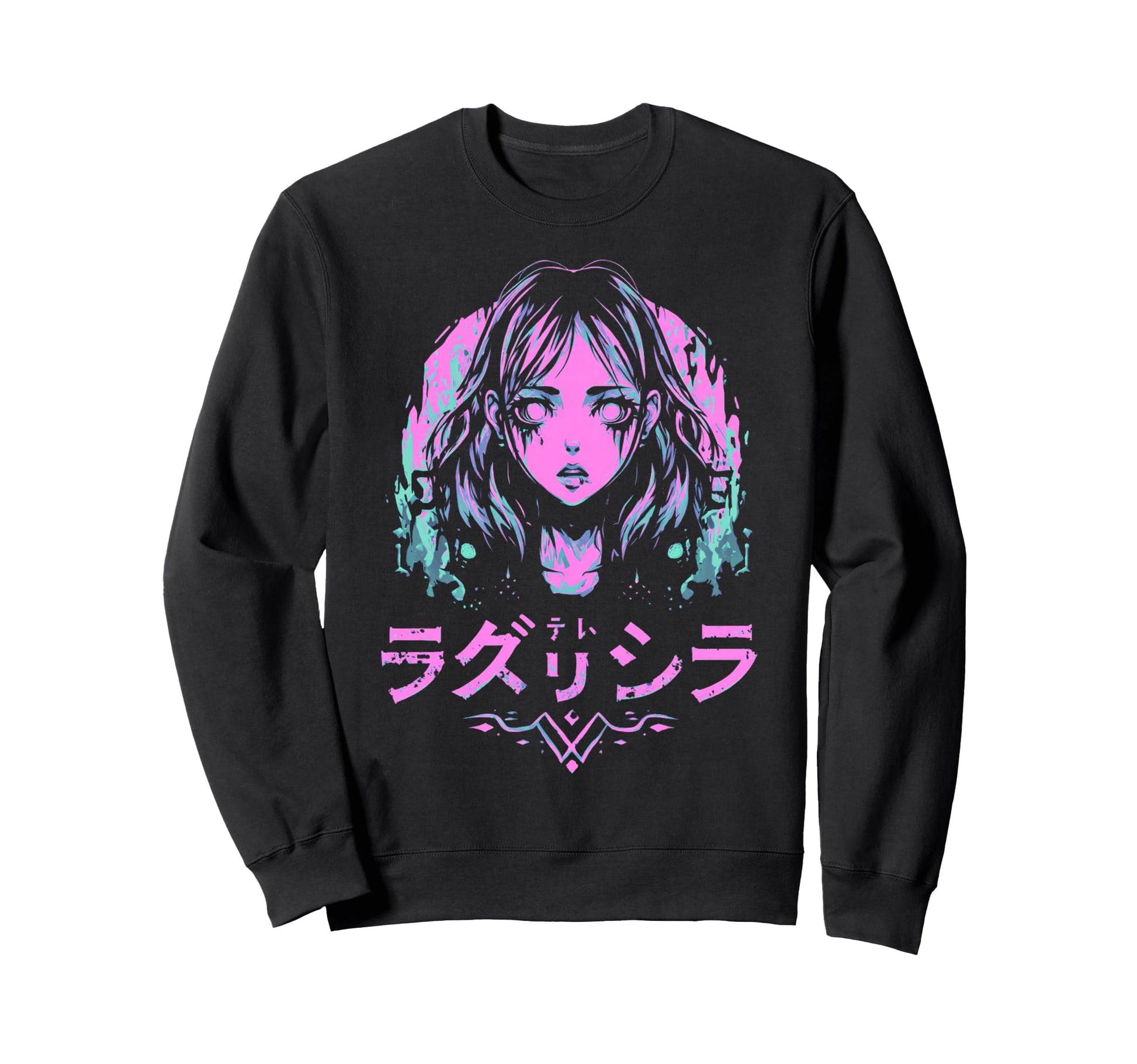 Goth Grunge Demon Anime Waifu Sweatshirt - Aesthetic Graphic Men Women - T-Shirt, Sweatshirt, Hoodie