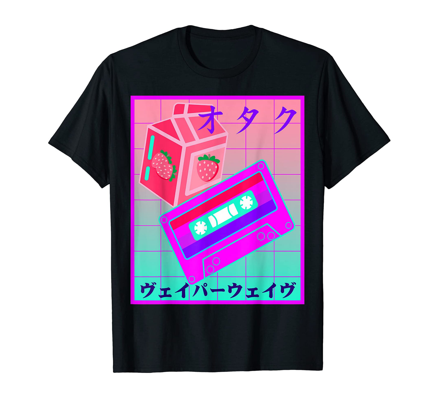 80S 90S Japanase Otaku Strawberry Milk T-Shirt - Novelty Apparel Unisex - T-Shirt, Sweatshirt, Hoodie