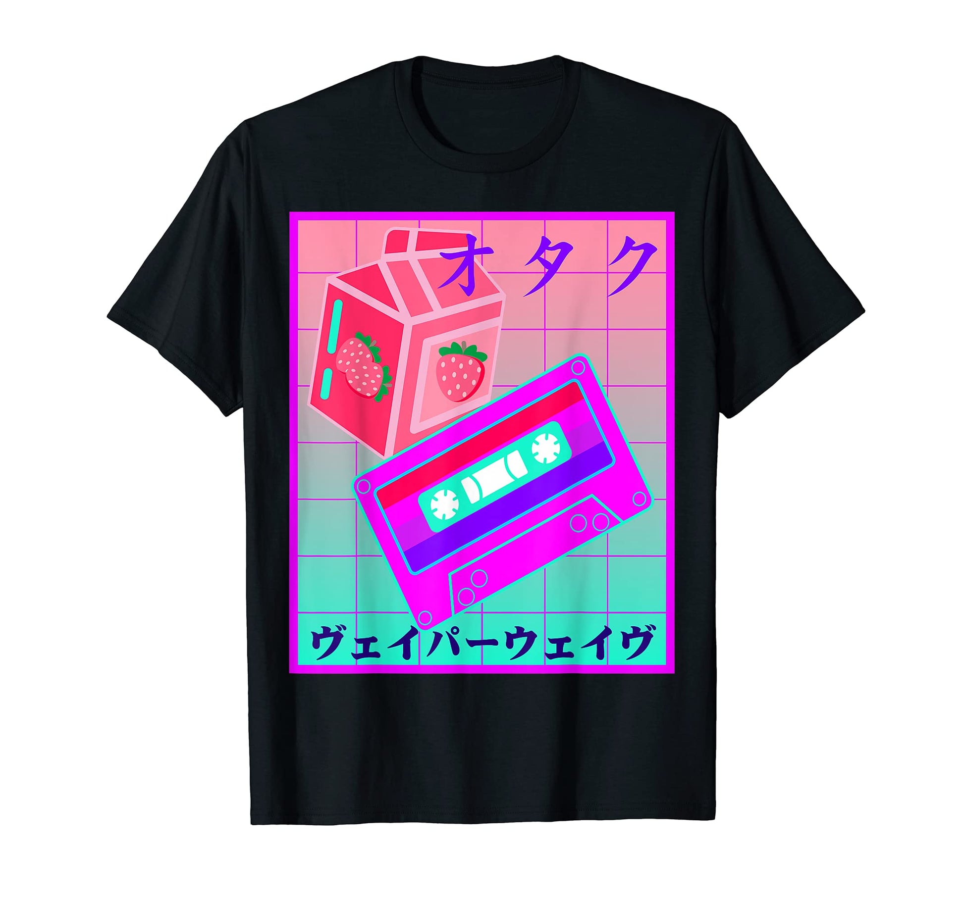 80S 90S Japanase Otaku Strawberry Milk T-Shirt - Novelty Apparel Unisex - T-Shirt, Sweatshirt, Hoodie