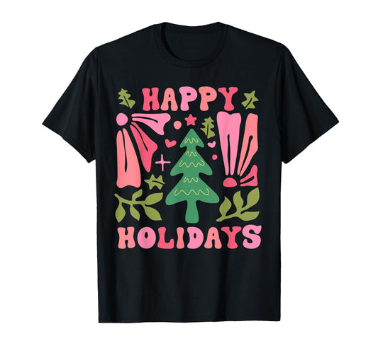 Boho Happy Holidays T-Shirt - Trendy Graphic Men Women - T-Shirt, Sweatshirt, Hoodie