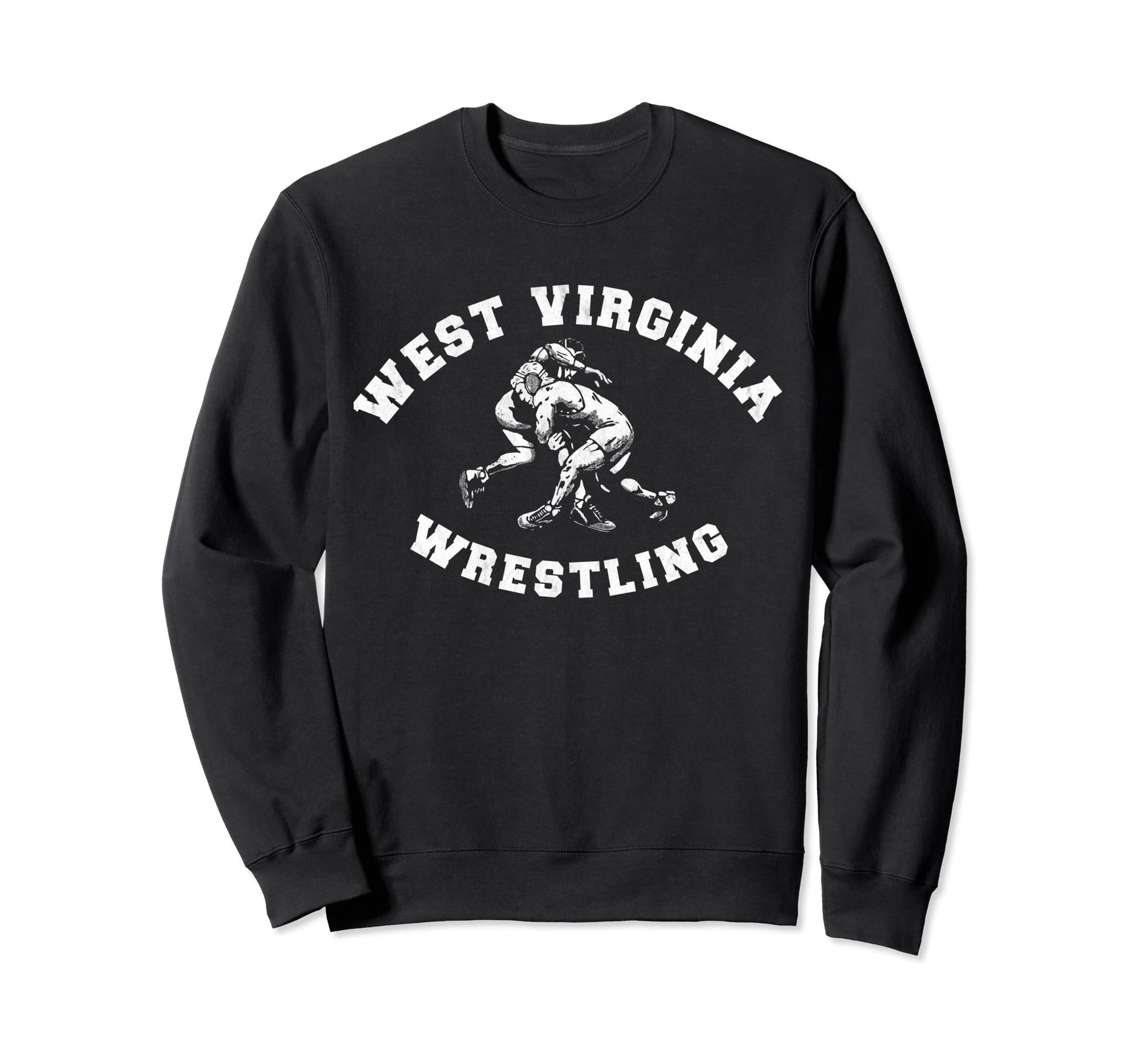 West Virginia Wrestling Distressed Sweatshirt - Streetwear Style Unisex - T-Shirt, Sweatshirt, Hoodie